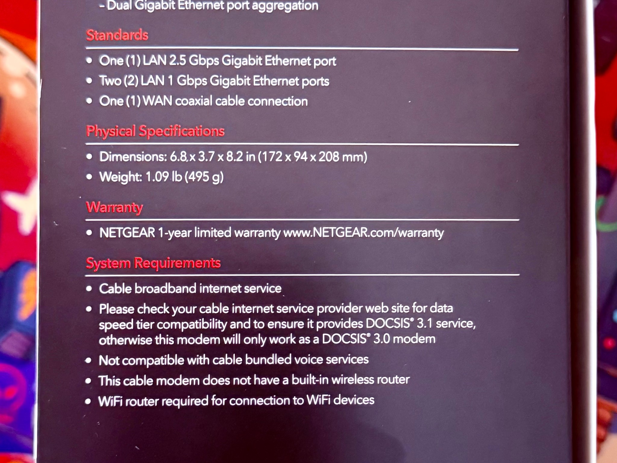 Netgear Nighthawk CM3000 High-Speed Cable Modem