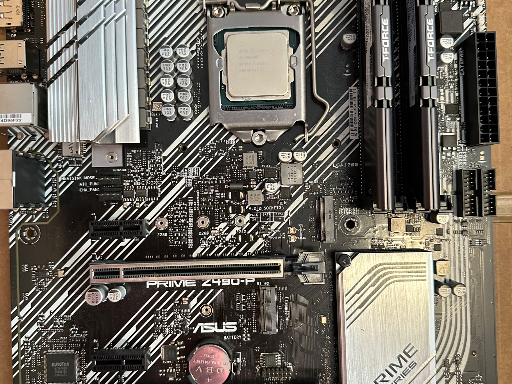 PC Part Bundle 10600k, Motherboard, and 16gb Ram