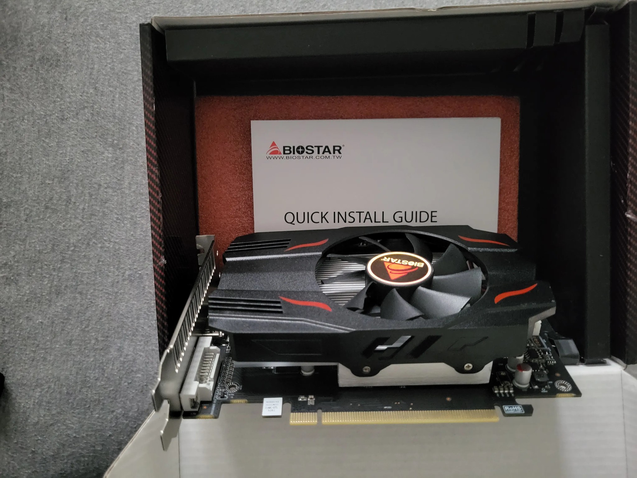 BioStar RX550 4GB 128bit DDR5