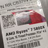 AMD Ryzen 7 5800X Unlocked 7nm Processor 8 cores 16 threads 3.8GHz base 4.7GHz boost 32MB L3 AM4 CPU