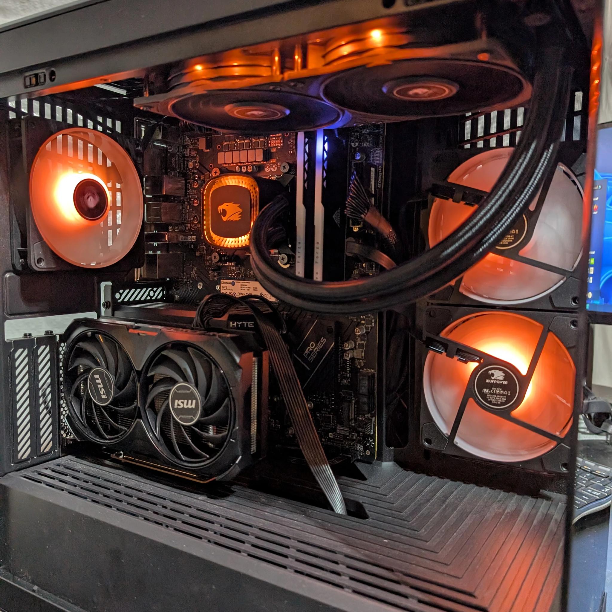 iBUYPOWER RGB PC- i7 13700K | RTX 4060ti 16GB | 32GB DDR5 | 2TB SSD | AIO + 6 Fans | HYTE Y40 Case