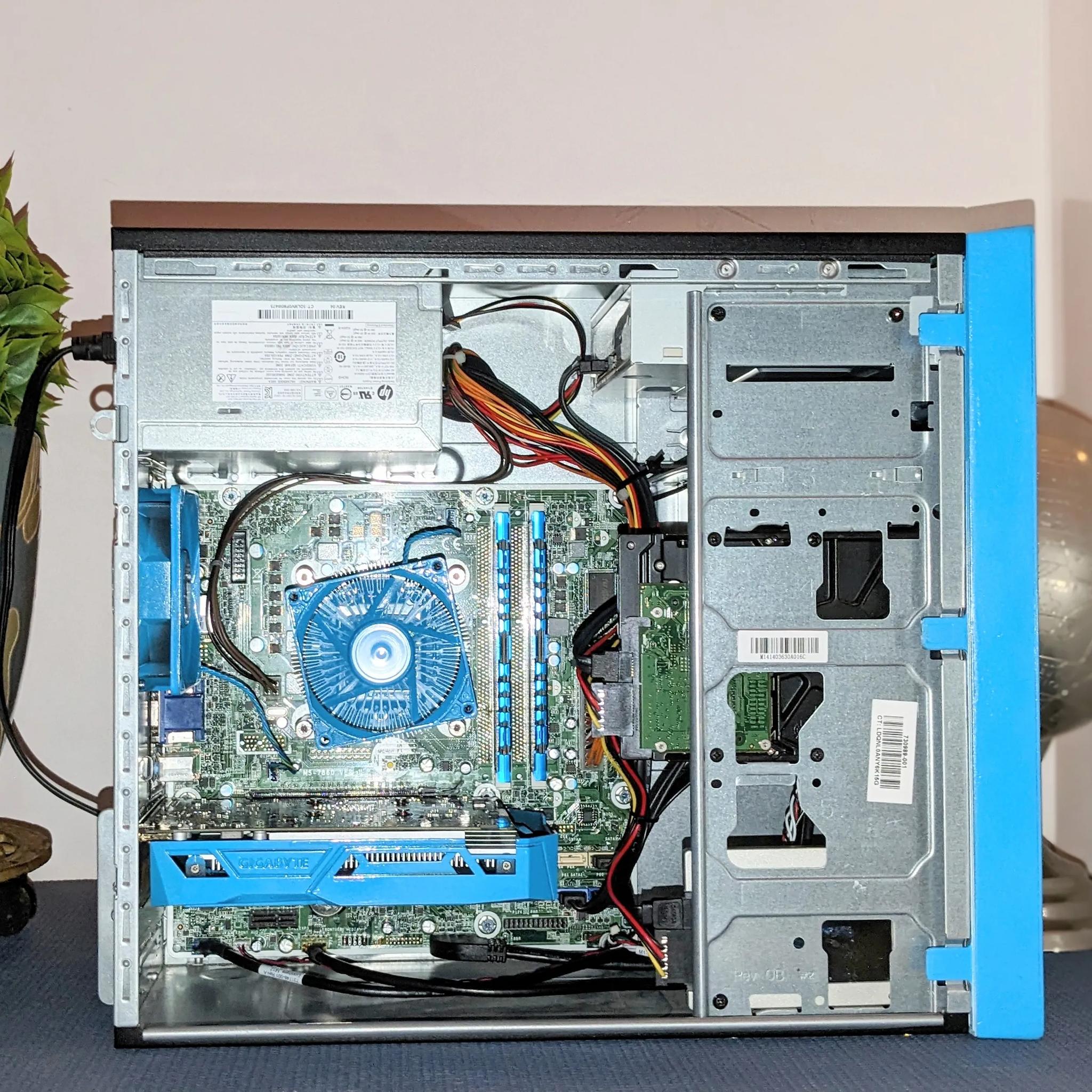 HP BlueFace🥶1080p FoRTNiTe PC💙🖤 Intel i5 💙🖤 GTX1050Ti💙🖤 16GB RAM💙🖤 Wi-Fi💙🖤Windows 11