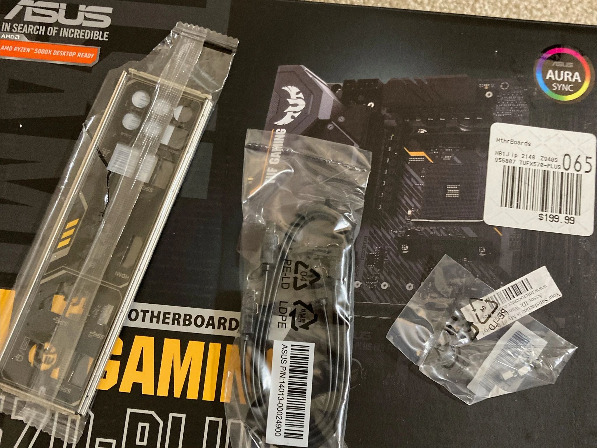 [INCLUDES PCIe WiFi CARD!] Asus TUF Gaming X570-Plus ATX Motherboard, Used, Good Condition