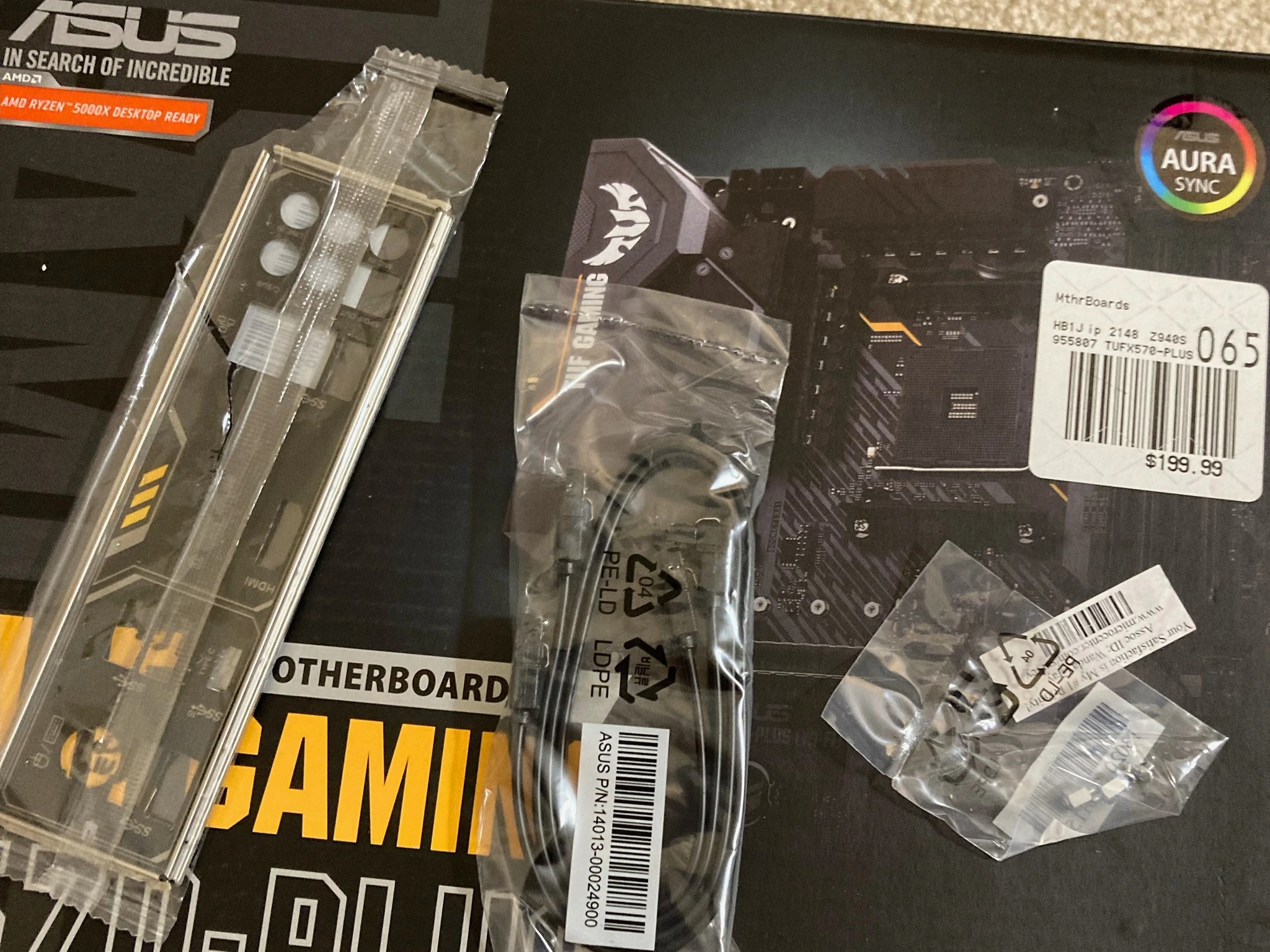 [INCLUDES PCIe WiFi CARD!] Asus TUF Gaming X570-Plus ATX Motherboard, Used, Good Condition