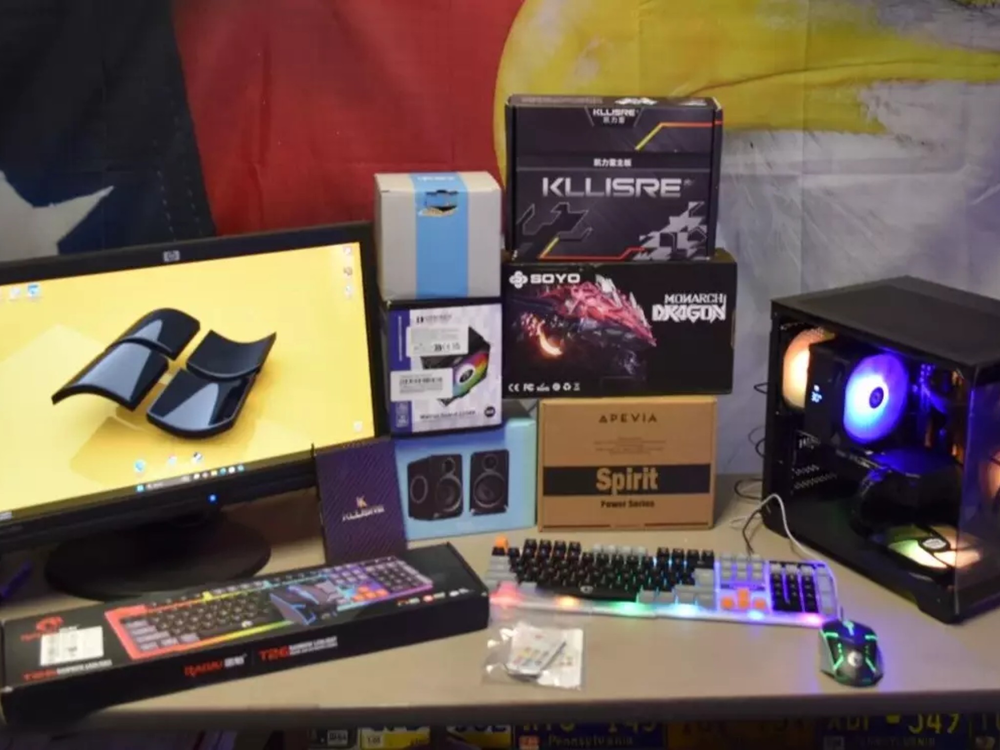 Desktop pc gaming RYZEN 5 3600 16GB RAM RX5500 8 GB NVME 1TB+1 TB HHD ALL RGB CONTROL