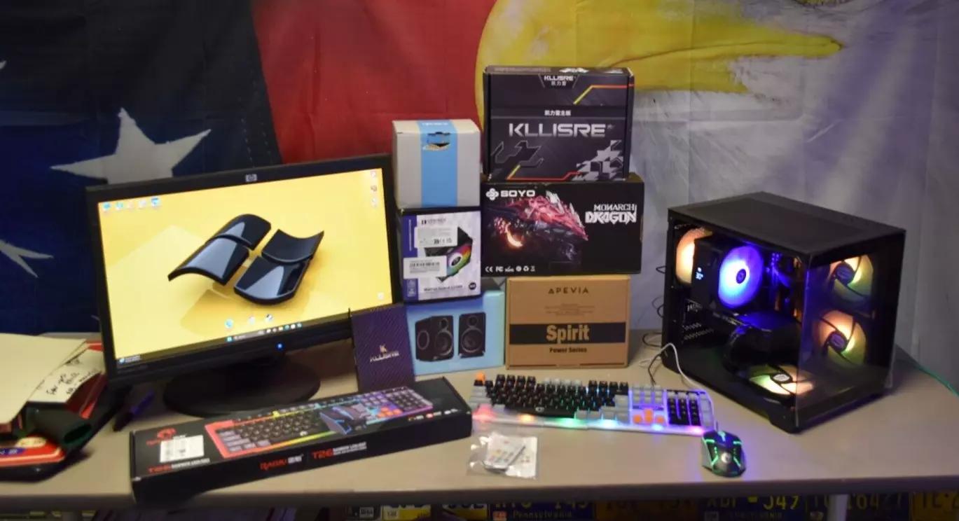 Desktop pc gaming RYZEN 5 3600 16GB RAM RX5500 8 GB NVME 1TB+1 TB HHD ALL RGB CONTROL