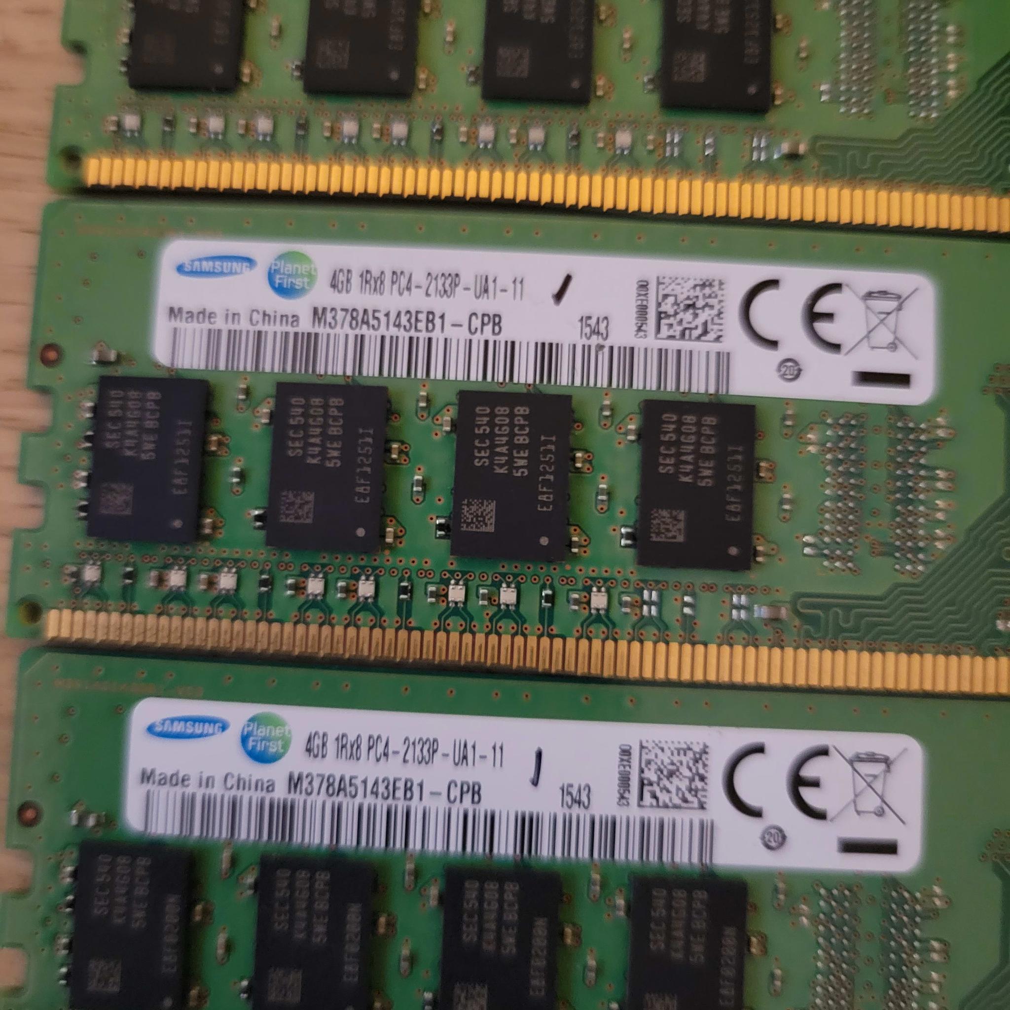 16gb DDR4 4x4gb 2133mhz Samsung E-die