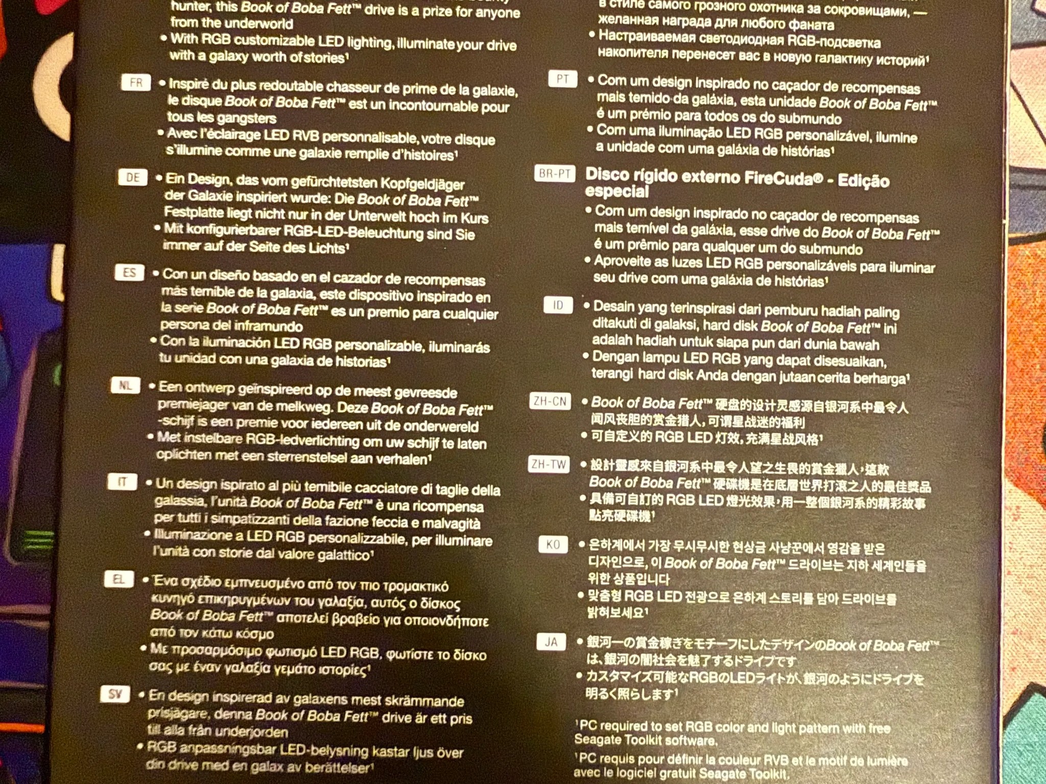 BNIB Seagate FireCuda External Gaming Hard Drive 2TB -Star Wars Boba Fett