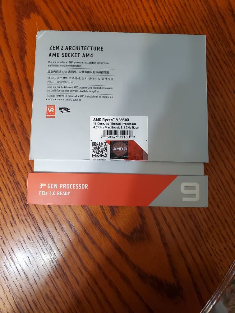 AMD Ryzen 9 3950X 16-Core, 32-Thread Unlocked Desktop Processor