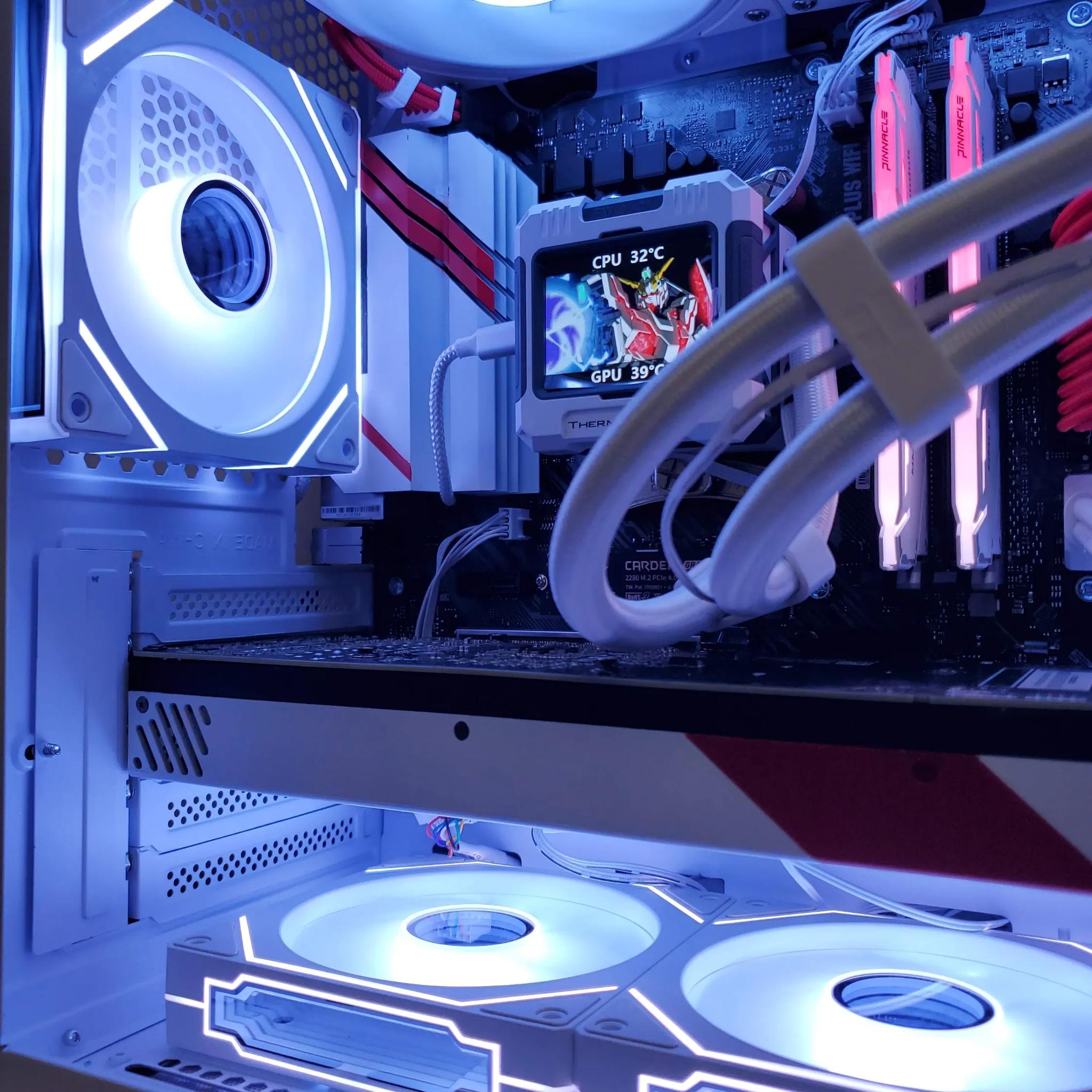 *White Base* Custom Gaming PC | RTX 3070 | Ryzen 5 | LCD AIO | 32GB DDR4 RAM | 1TB NVME SSD | Wifi