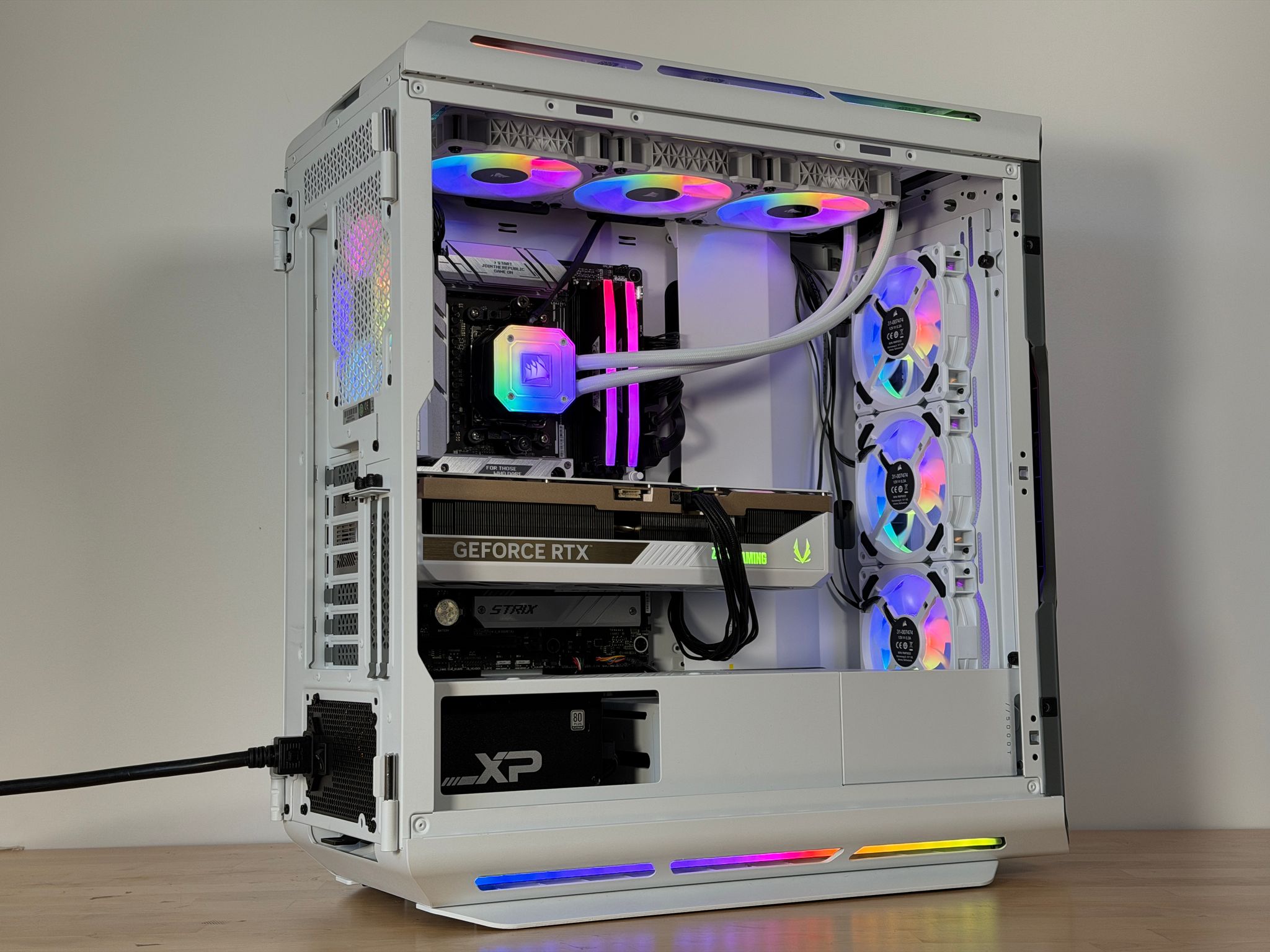 RTX 5080 Whiteout 9800x3d Gaming PC 96gb DDR5 Gen 5 2tb nvme ssd