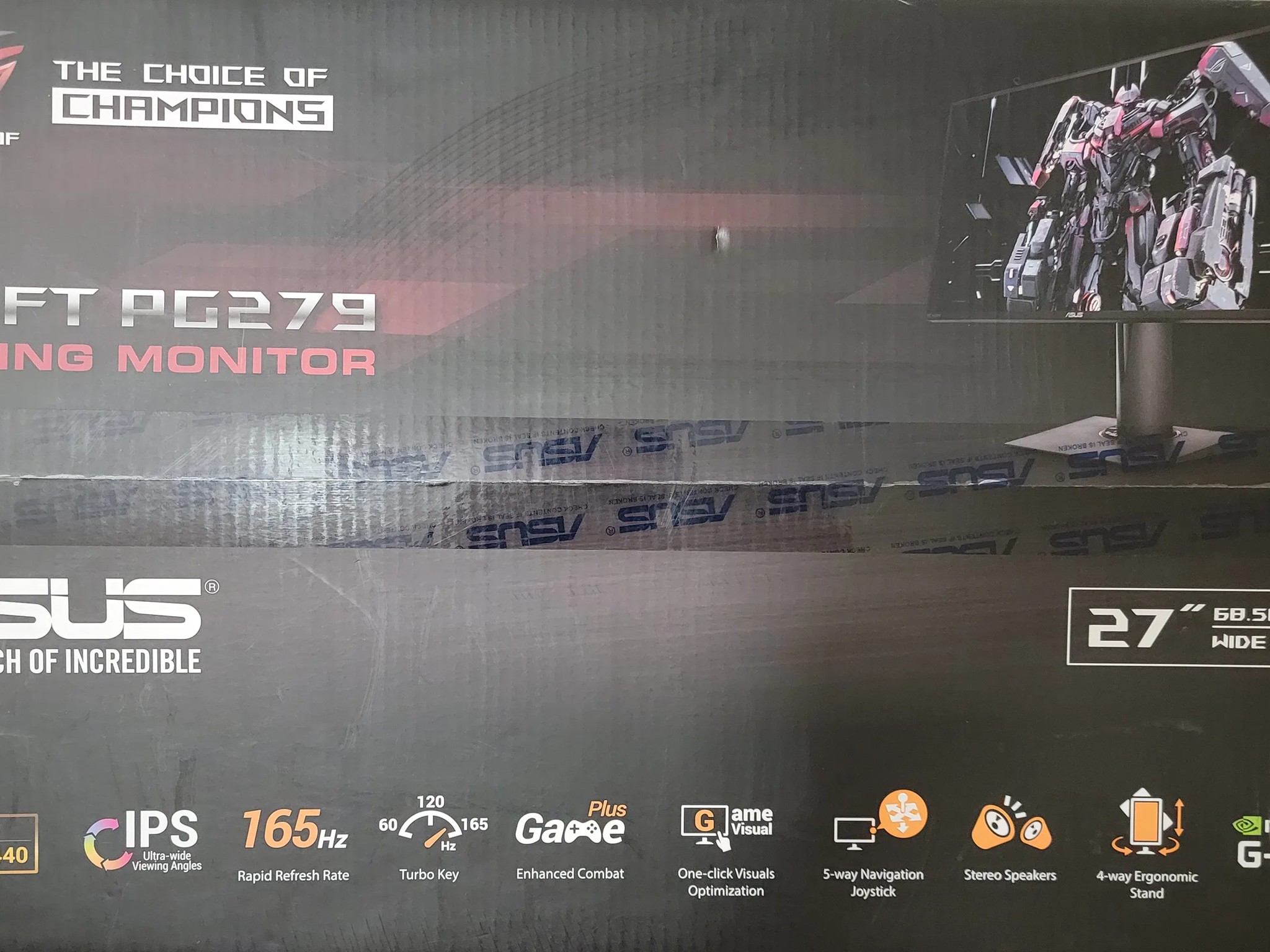 ASUS ROG Swift 27 inch 1440P Gaming Monitor PG279Q - IPS, 144Hz, G-SYNC Module, Adjustable Ergonomic