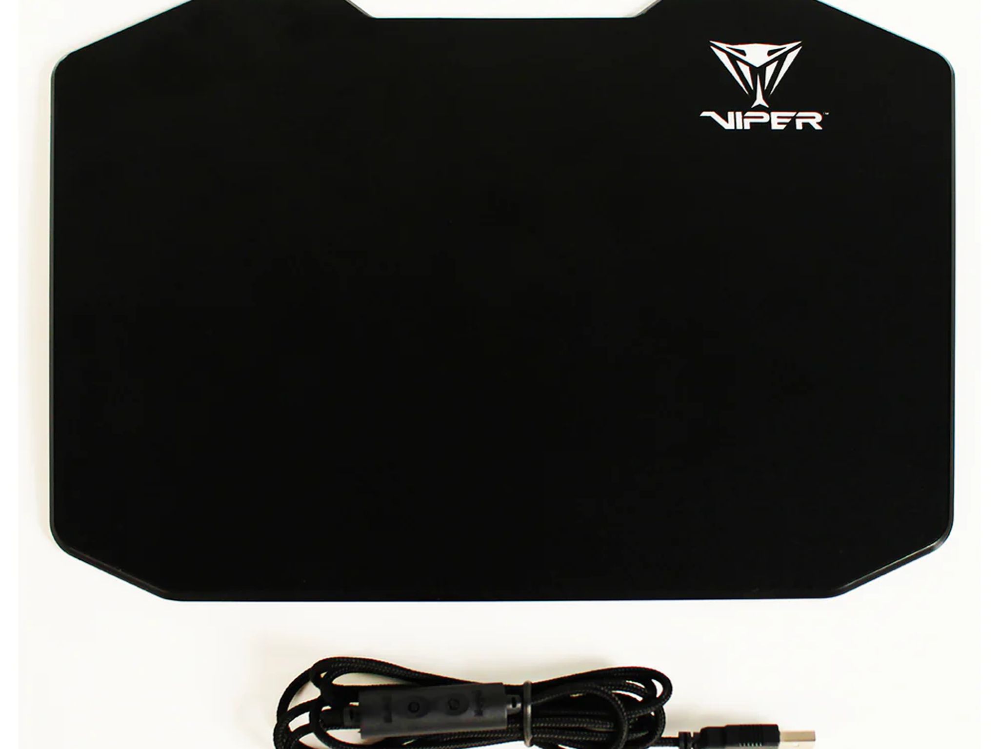 Patriot Viper LED Mouse Pad - Smooth ABS Surface - High Grip Rubber Backing - Braided Cable