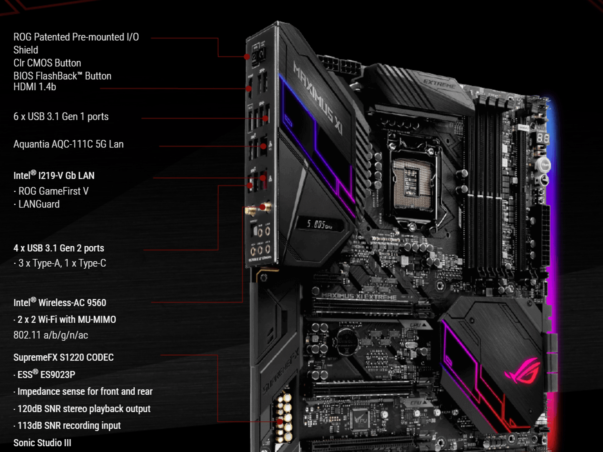 ASUS ROG Maximus XI Extreme Z390 LGA 1151 Intel DDR4 EATX Motherboard (Open Box)