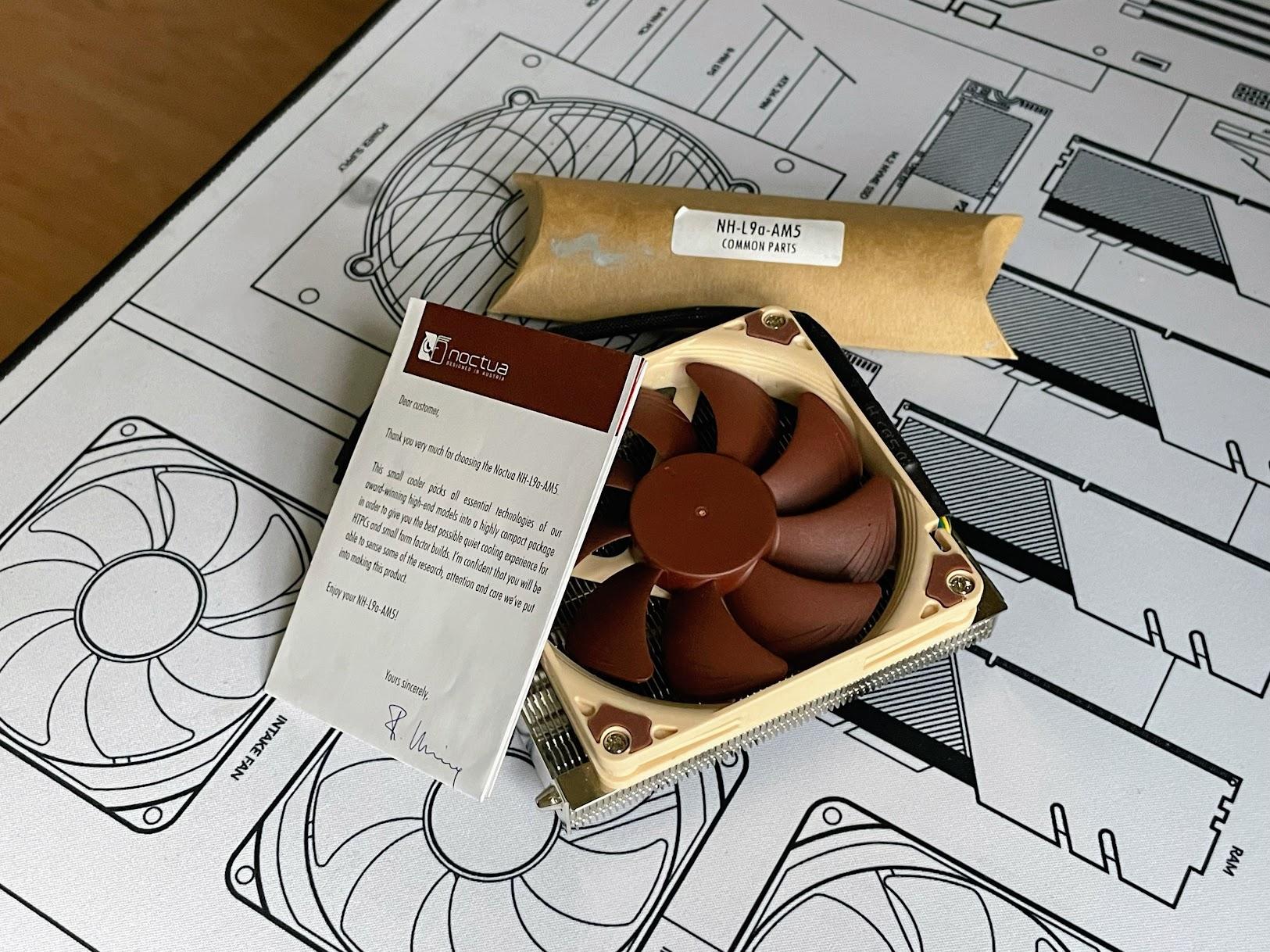 Noctua NH-L9A-AM5 Brown Beige LOW-PROFILE 37mm Tall CPU COOLER - AMD AM5 ONLY