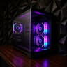 Black Tempered Glass ARGB Fish Tank MATX PC Case