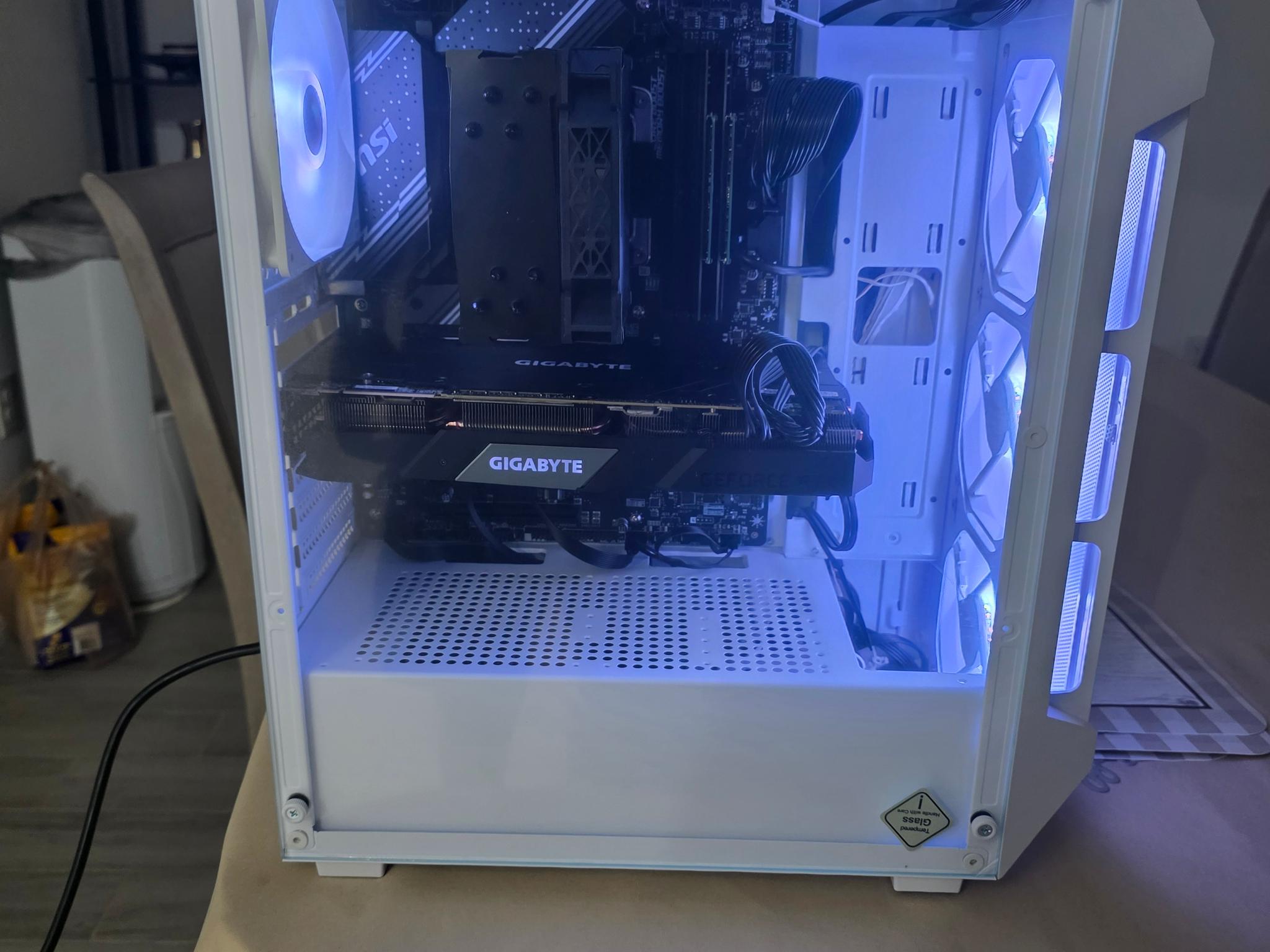 White Custom Gaming PC Build-DDR5- Intel Core 5 13th Gen