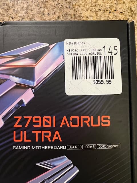 Gigabyte Z790I Aorus Ultra Intel LGA 1700 Mini-ITX Motherboard