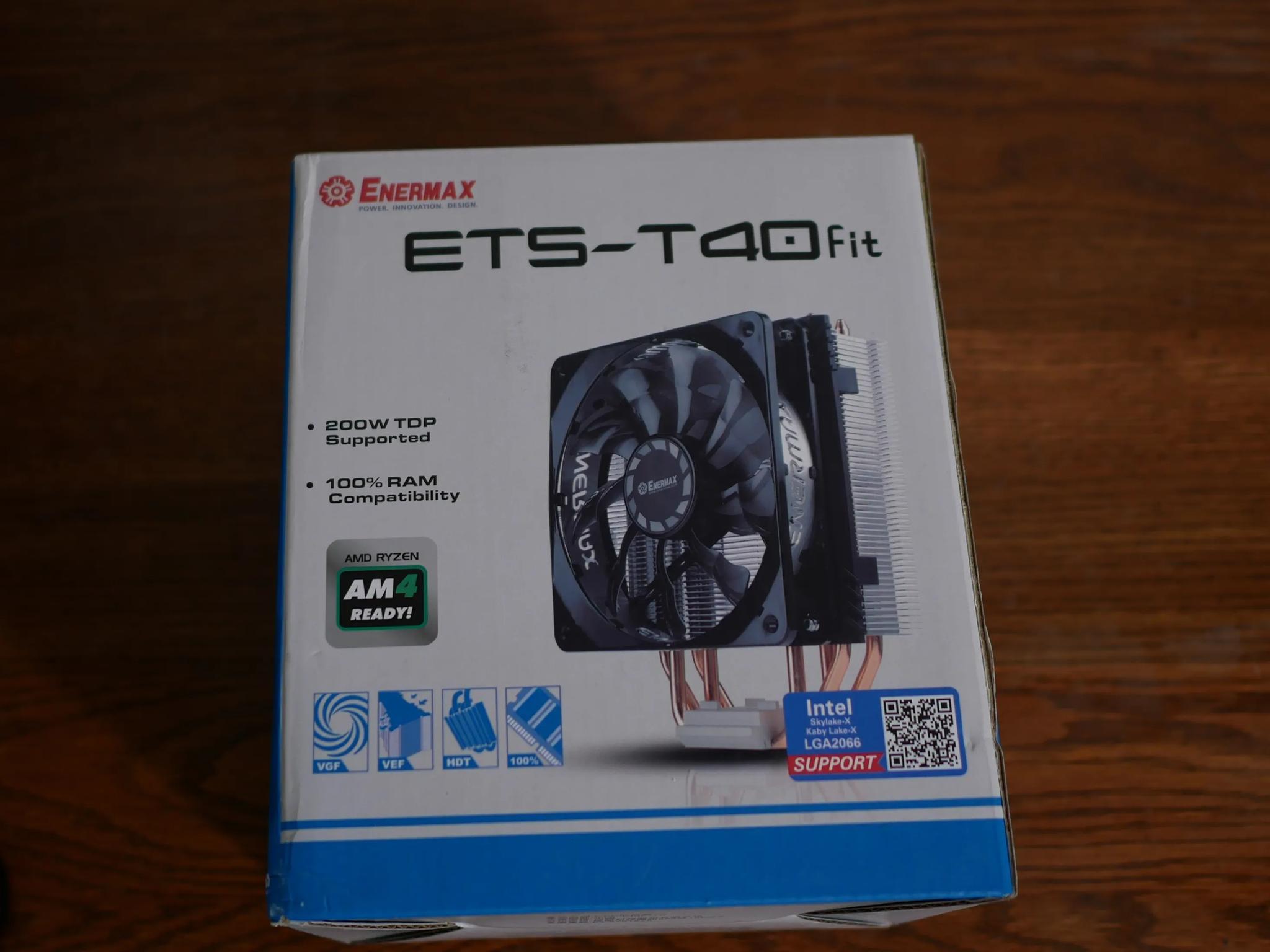 Enermax ETS-T40 Fit CPU Air Cooler, 200W+ TDP for Intel/ AMD Universal Socket, 120MM FAN ETS-T40F-TB