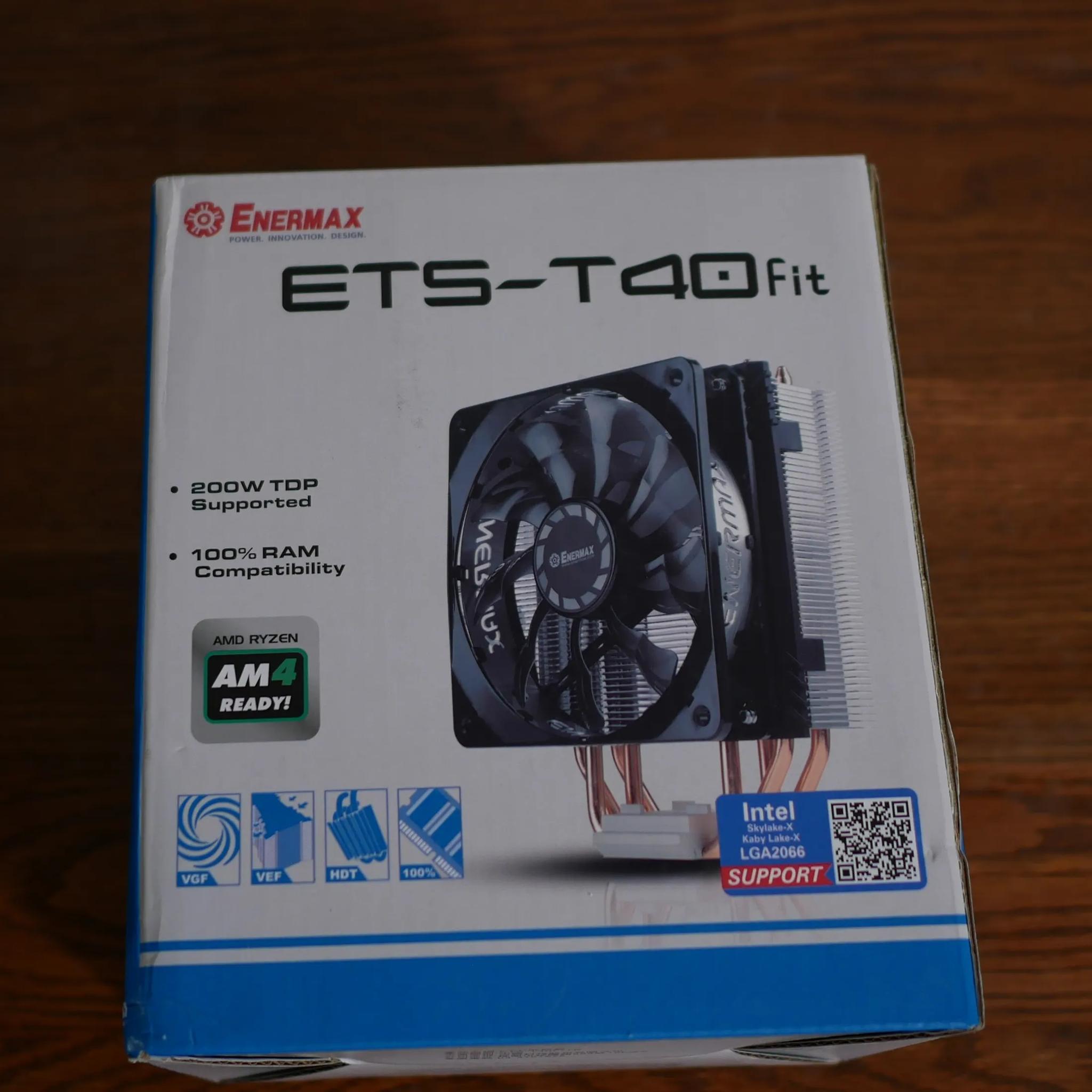 Enermax ETS-T40 Fit CPU Air Cooler, 200W+ TDP for Intel/ AMD Universal Socket, 120MM FAN ETS-T40F-TB