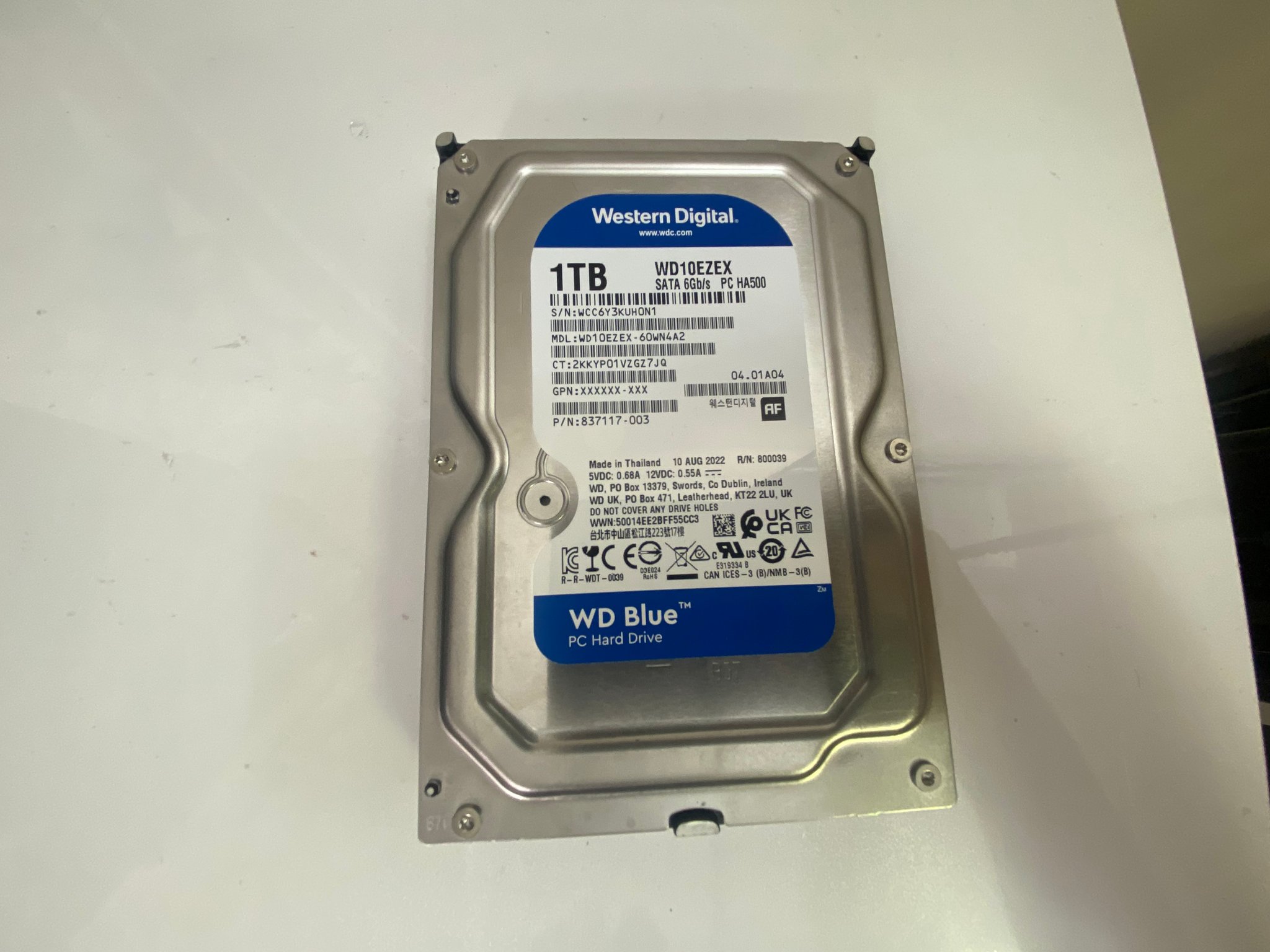 WD 1TB Hard Drive (HDD) – Fully Reset, Tested, Good Condition