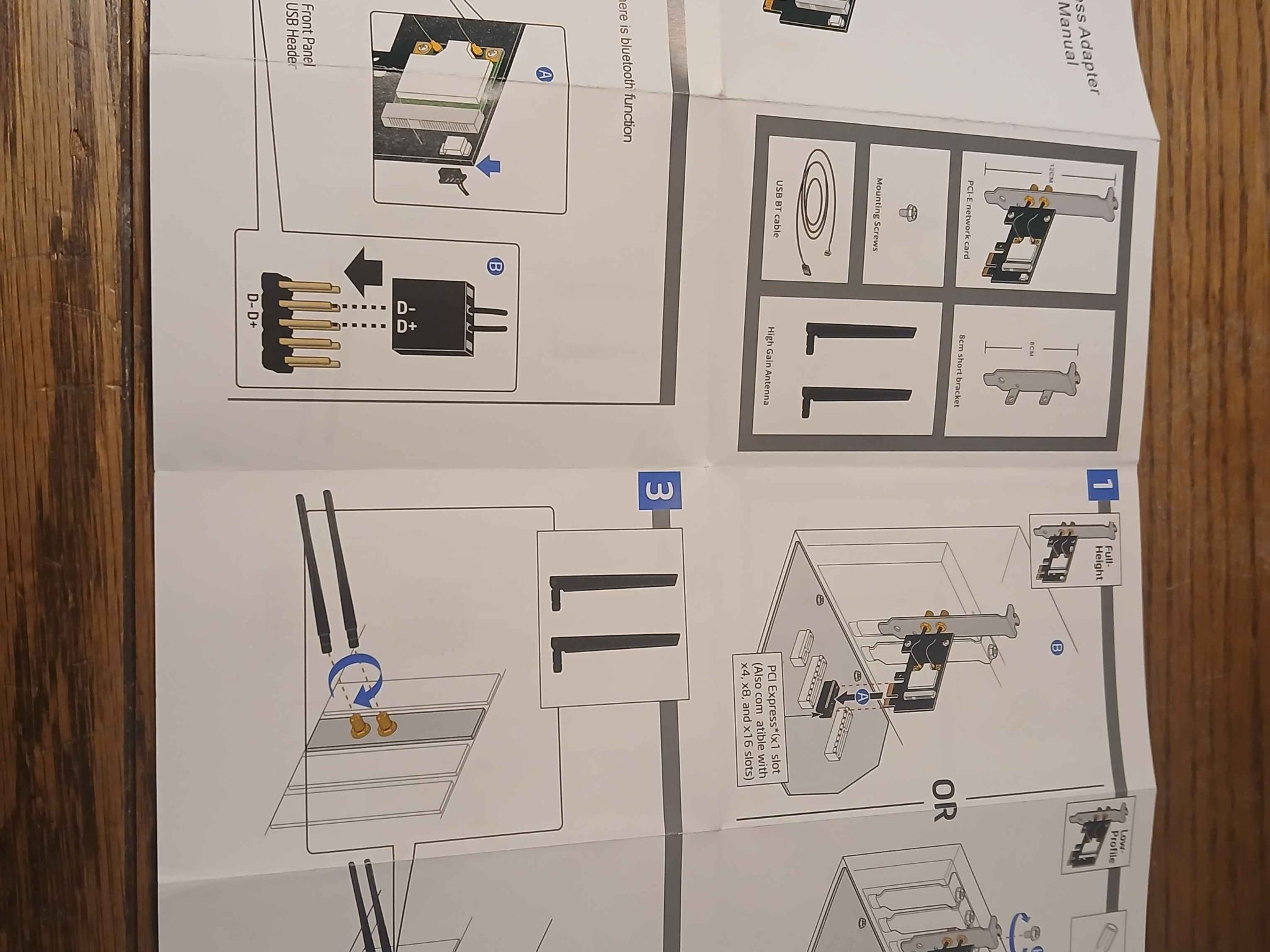 NEW Desktop computer PC Wi-Fi & Bluetooth pcie adapters