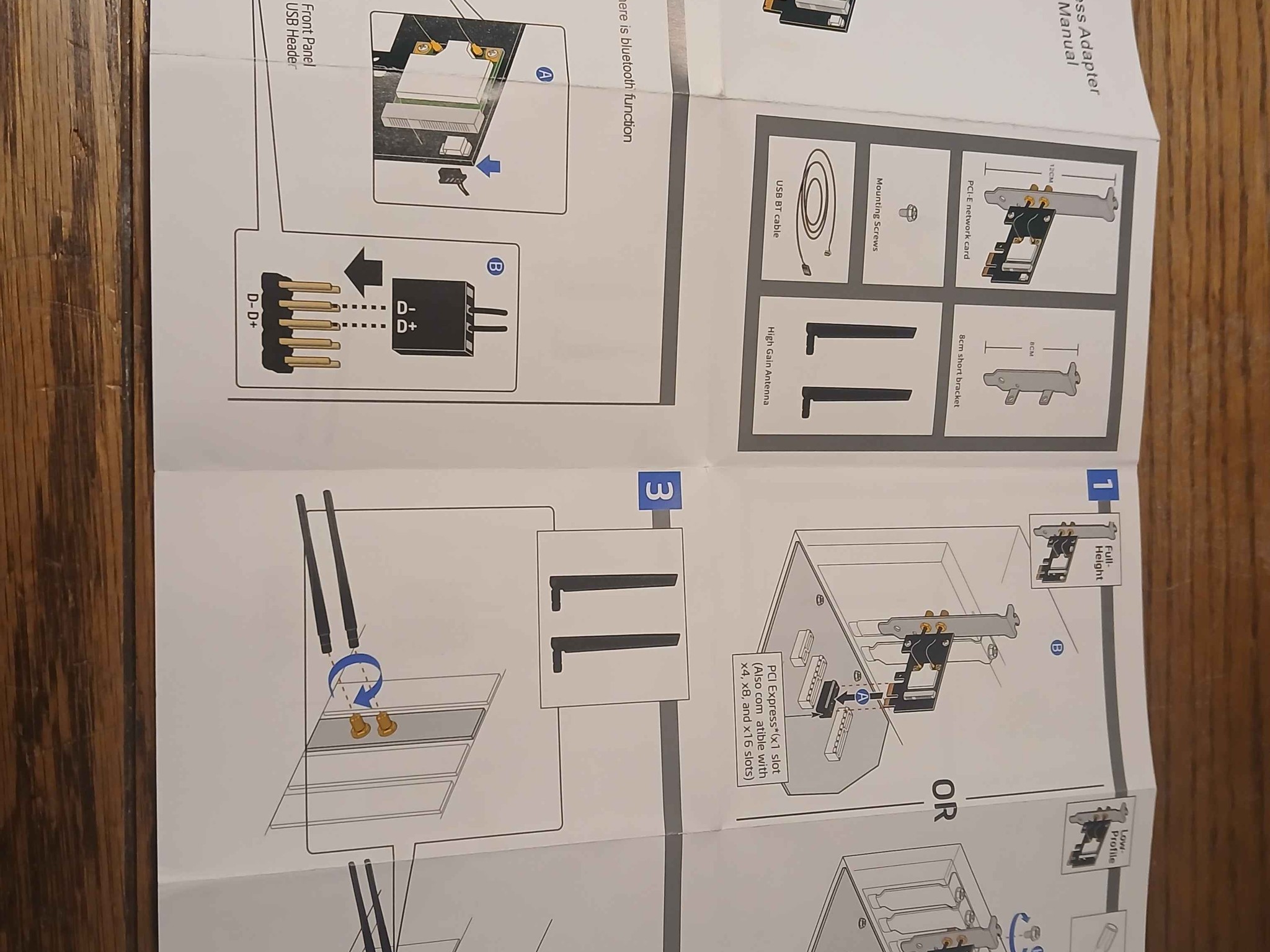 NEW Desktop computer PC Wi-Fi & Bluetooth pcie adapters