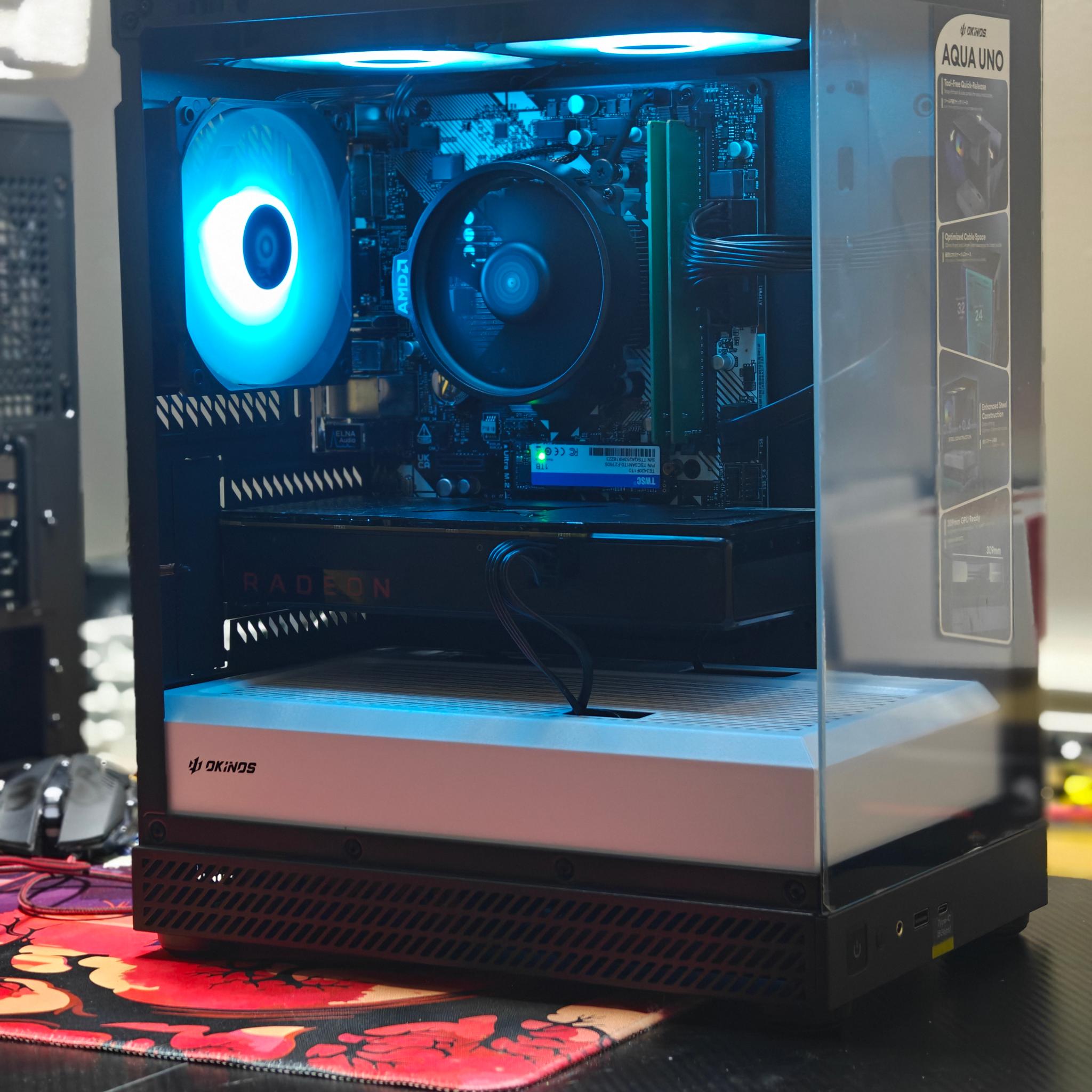 1080P WORKSTATION PC|AMD RYZEN 5 2600|16GB DDR4 3200|1TB NVME SSD|AMD RX 480 8GB|WINDOWS 11 HOME