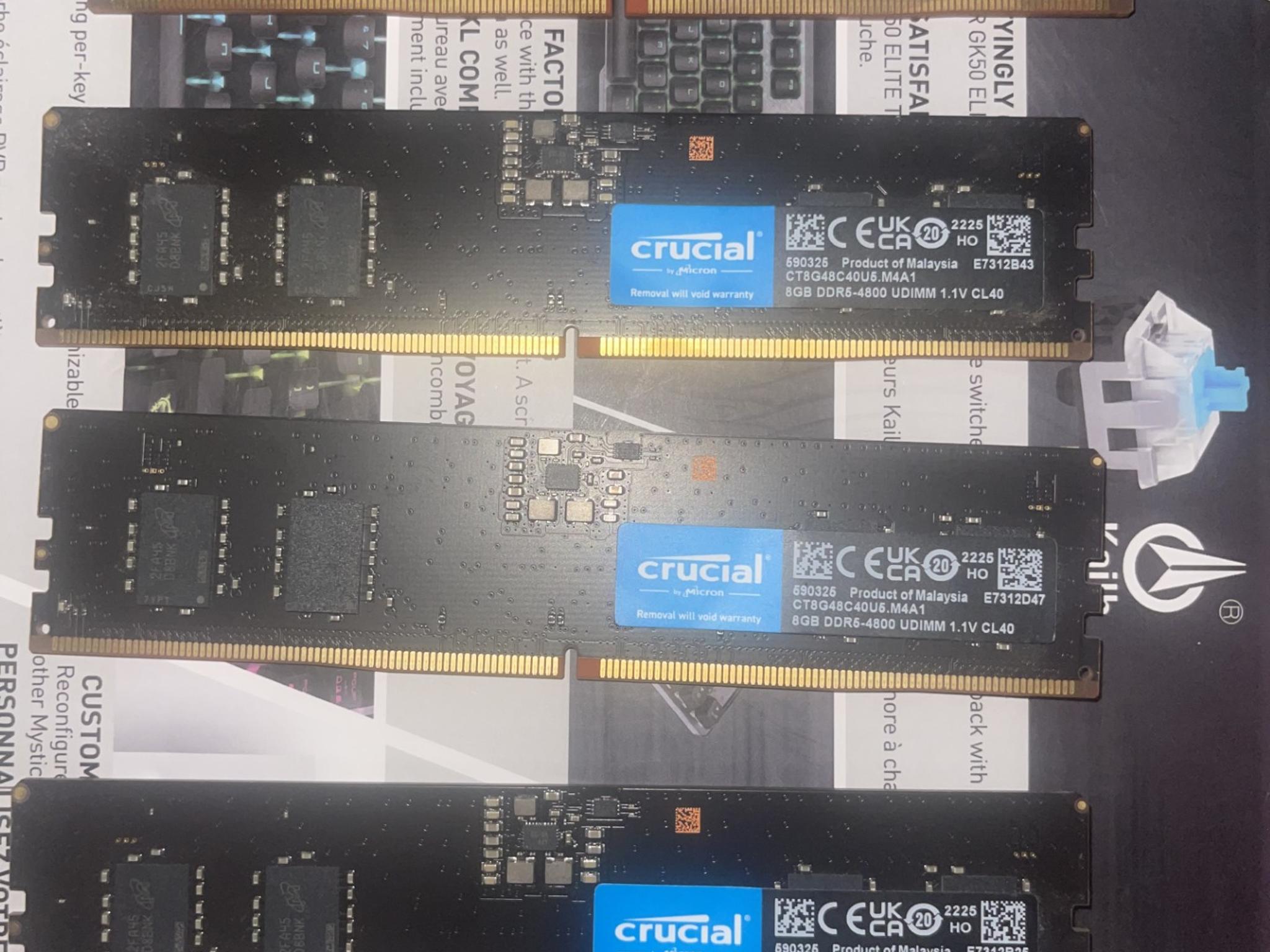 DDR5 32GB Crucial Classic 4800MHZ CL40 8X4