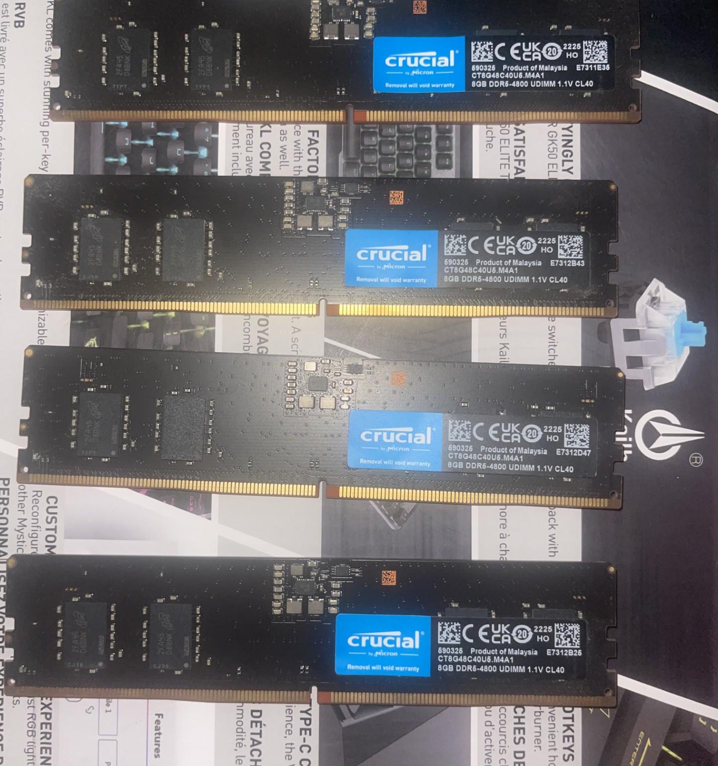 DDR5 32GB Crucial Classic 4800MHZ CL40 8X4