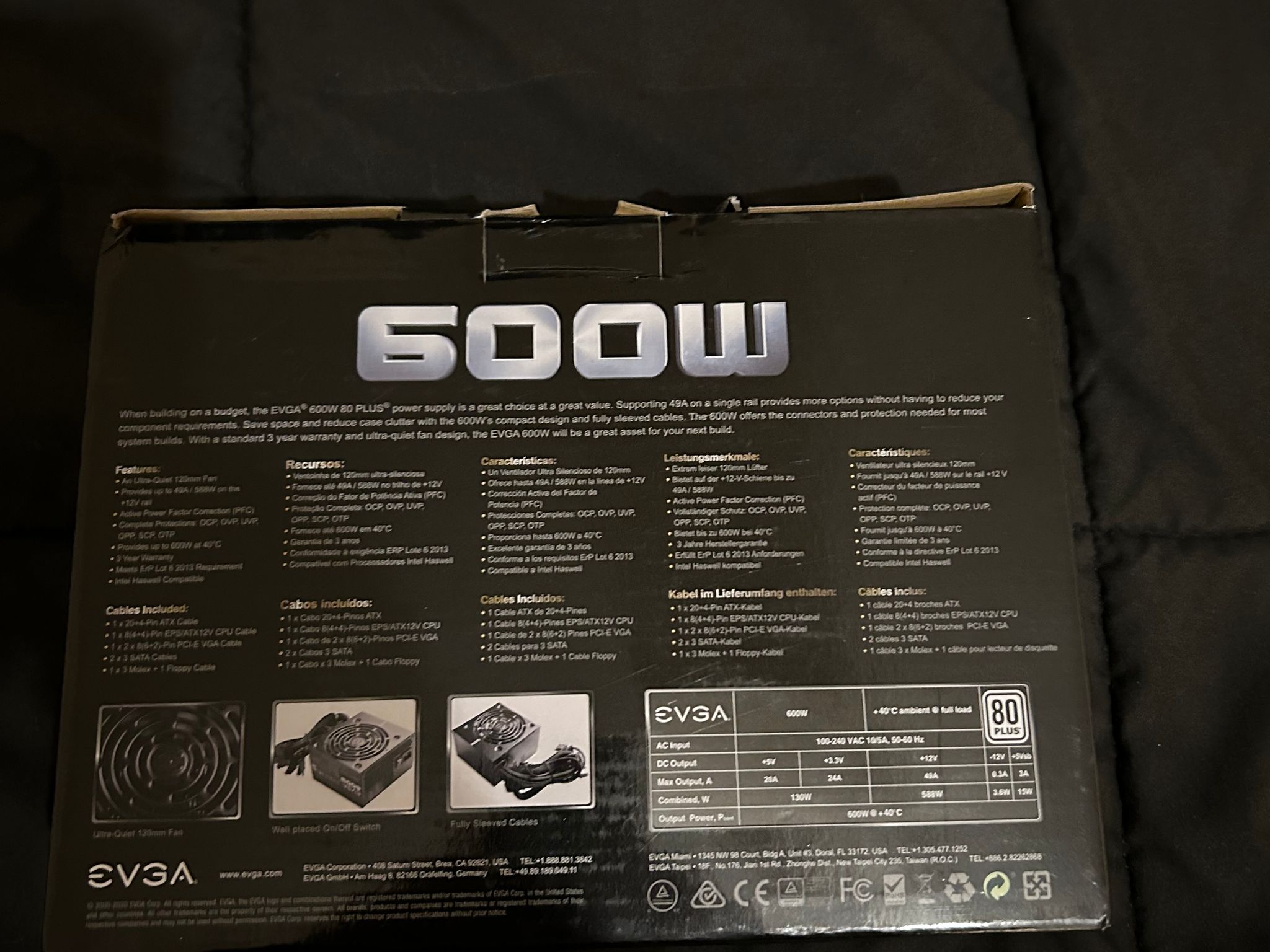 EVGA 600W 80 plus