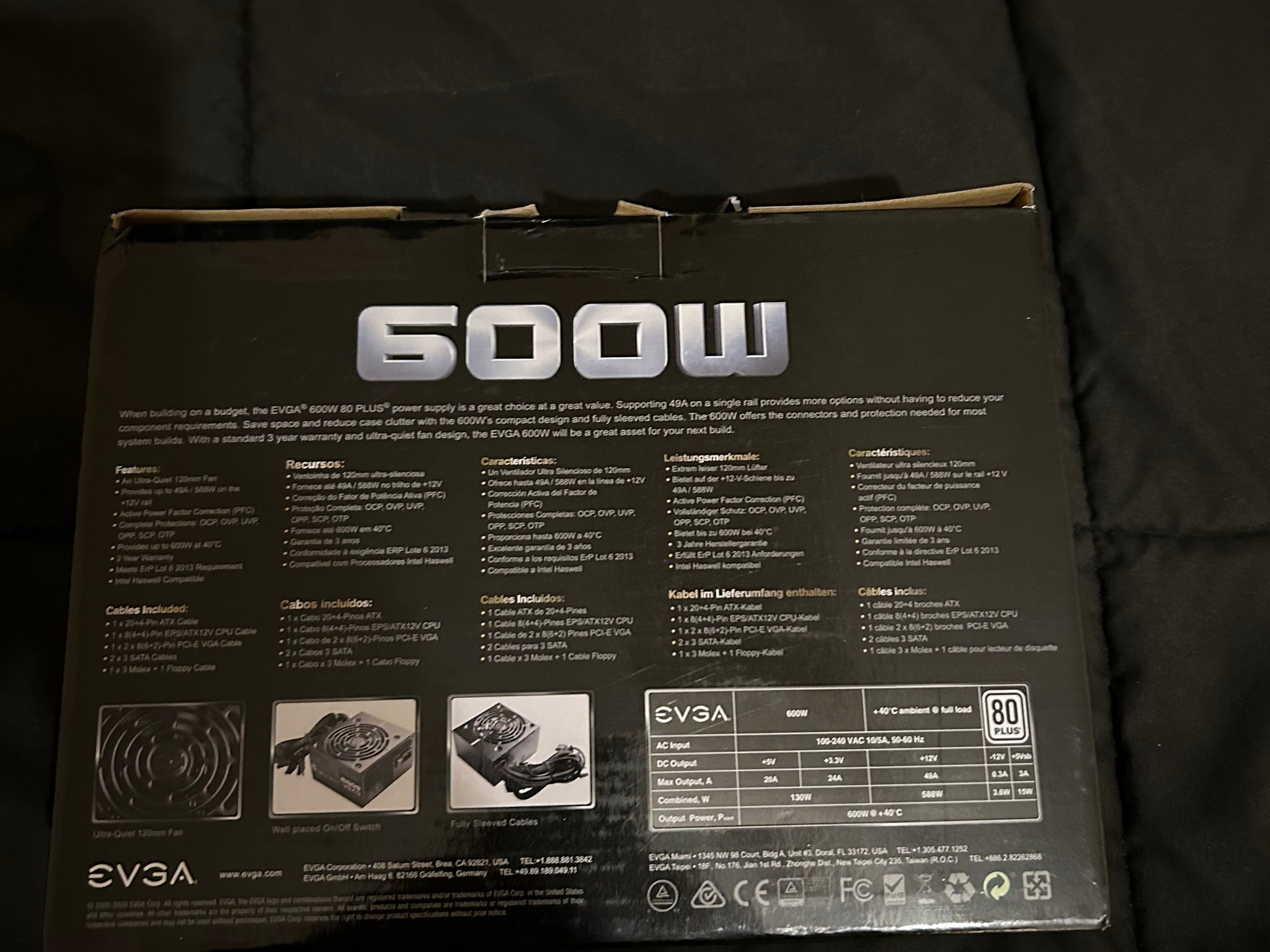 EVGA 600W 80 plus
