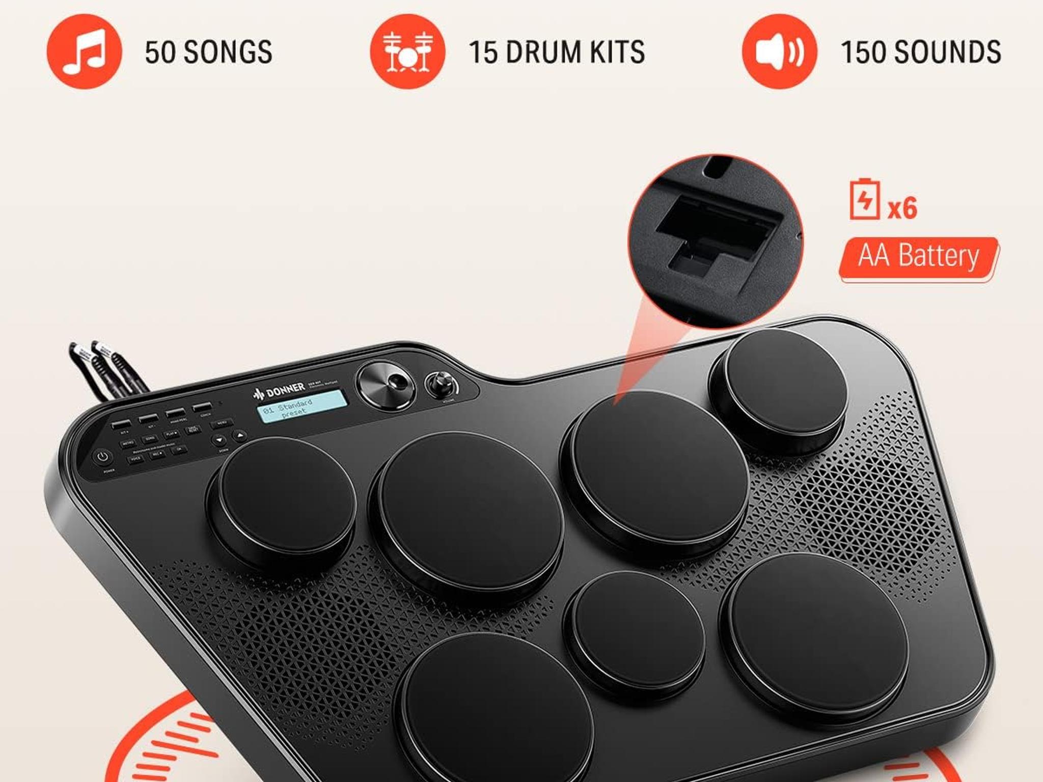🎵Donner DED‑60T Portable Electronic Drum Pad – New in Box🎹