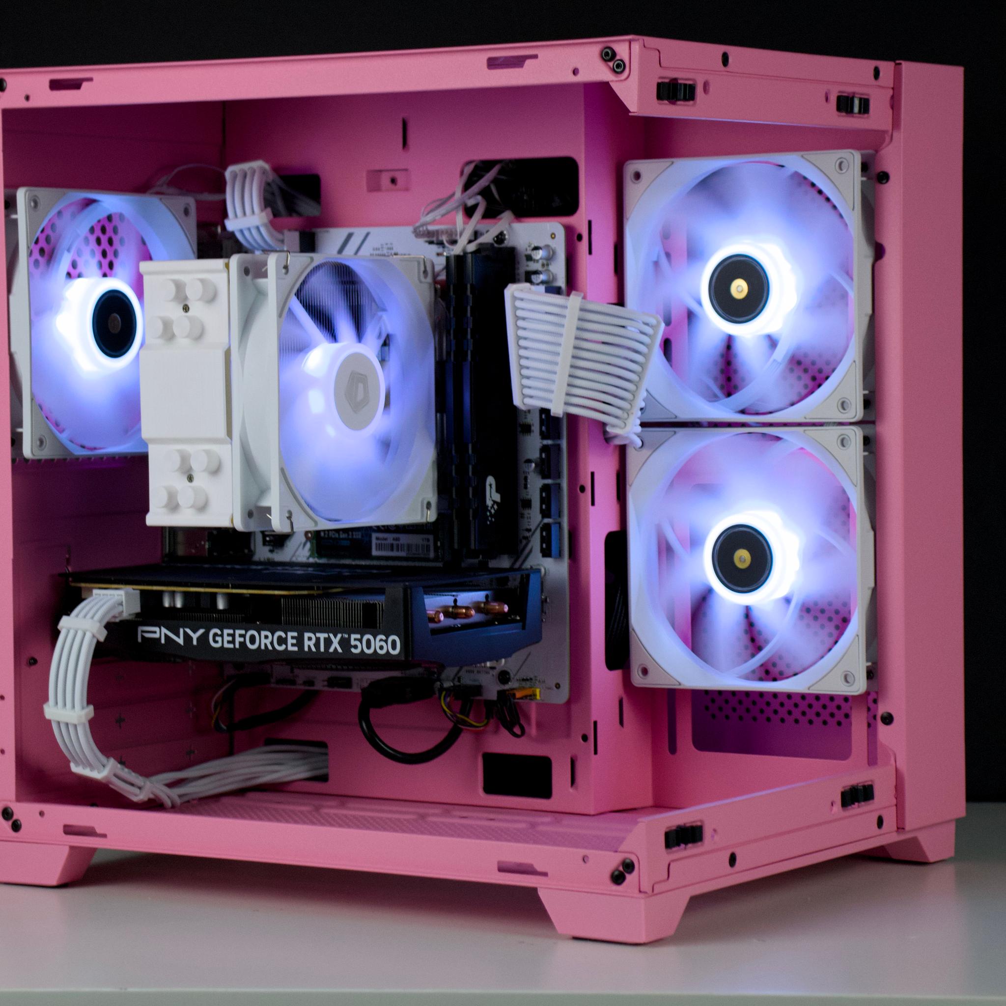 🩷🤍 - Pink Gaming PC - RTX 5060, Ryzen 5 5600X, 32GB DDR4, 1TB SSD - WiFi/BlueTooth🤍🩷