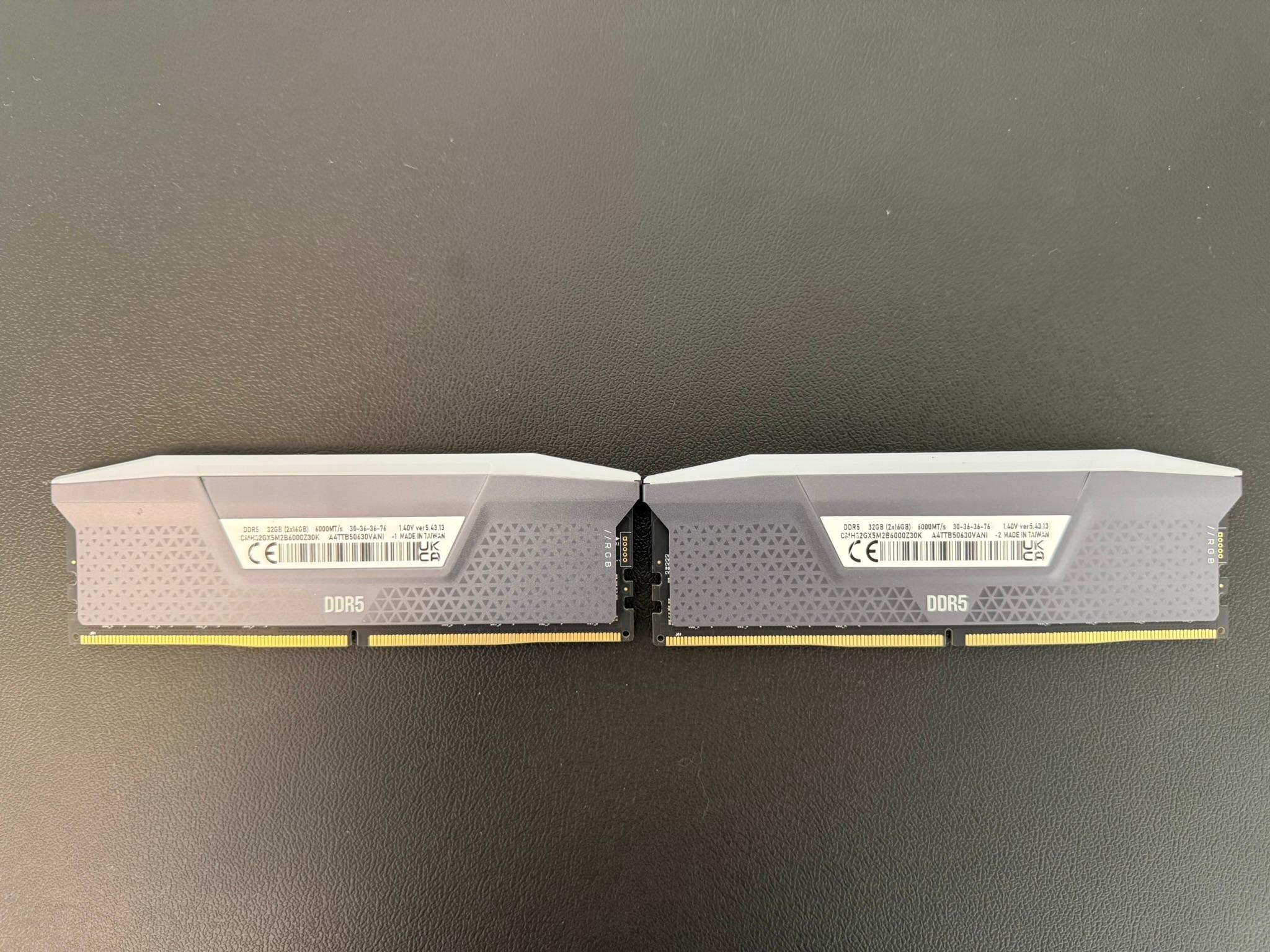 Corsair Vengeance RGB DDR5 32GB (2x16GB) 6000MHz CL30 | EXPO | Box Included