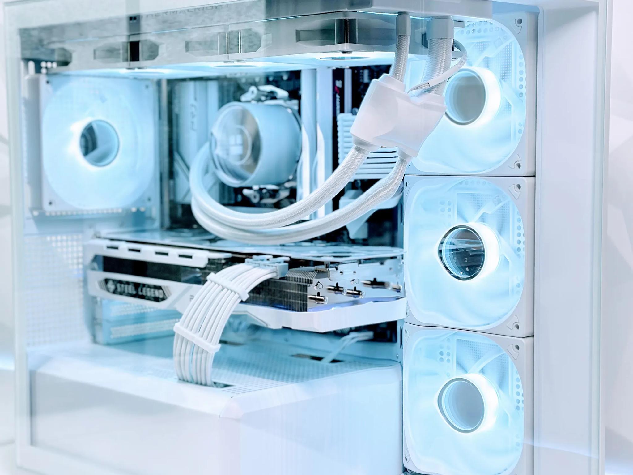 🤍👁️‍🗨️Liquid Cooled Gaming PC◊AMD RX 7800 XT 16GB◊AMD Ryzen 5 7500F◊32GB DDR5◊1TB SSD
