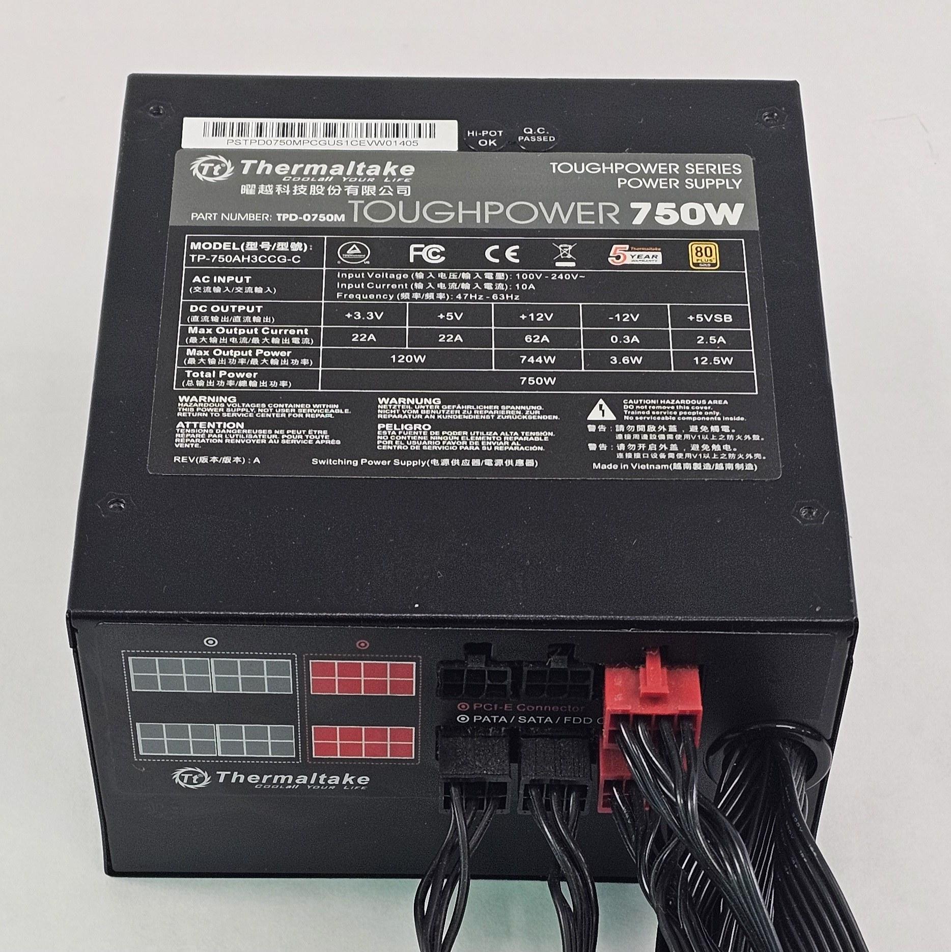 750 Watt PSU Thermaltake Toughpower Power Supply