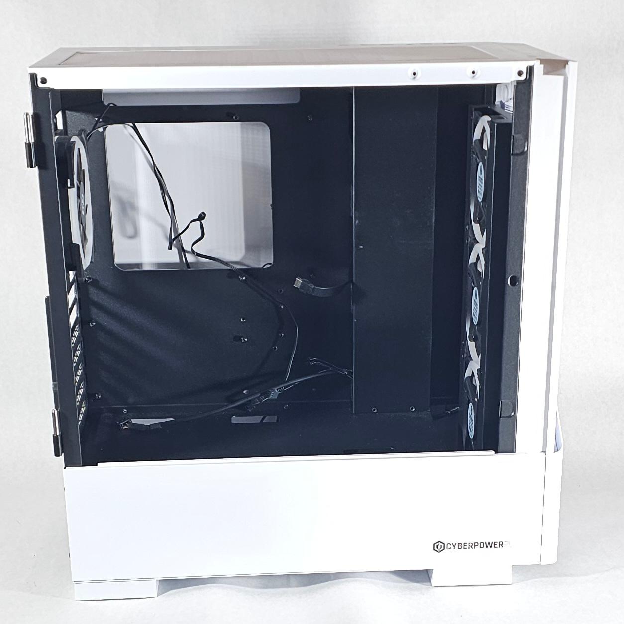 White CyberPower RGB PC Case w\ 4 RGB Fans