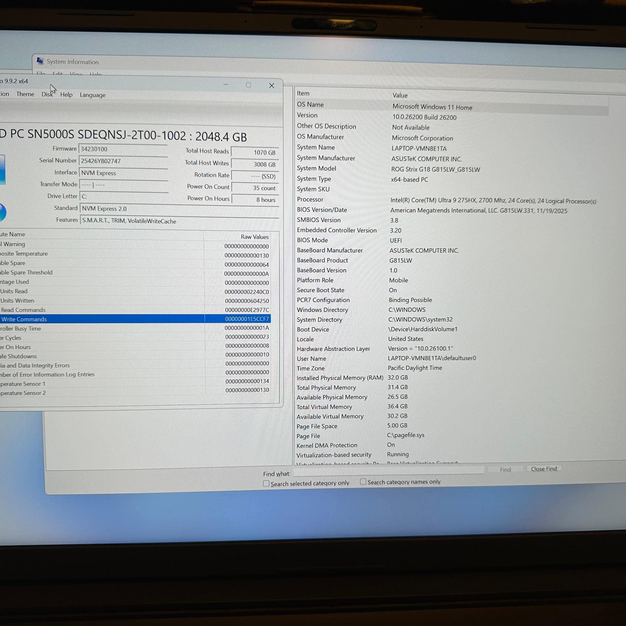 New ASUS - ROG Strix G18 18" 2.5K 240Hz - RTX 5080 - Intel Core Ultra 9 275HX - 32GB RAM - 2TB