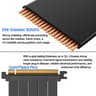 PCIE 4.0 Riser Cable PCIe 4.0 x16 High Speed Flexible Extender Card Extension Port Black 300mm 11.8"