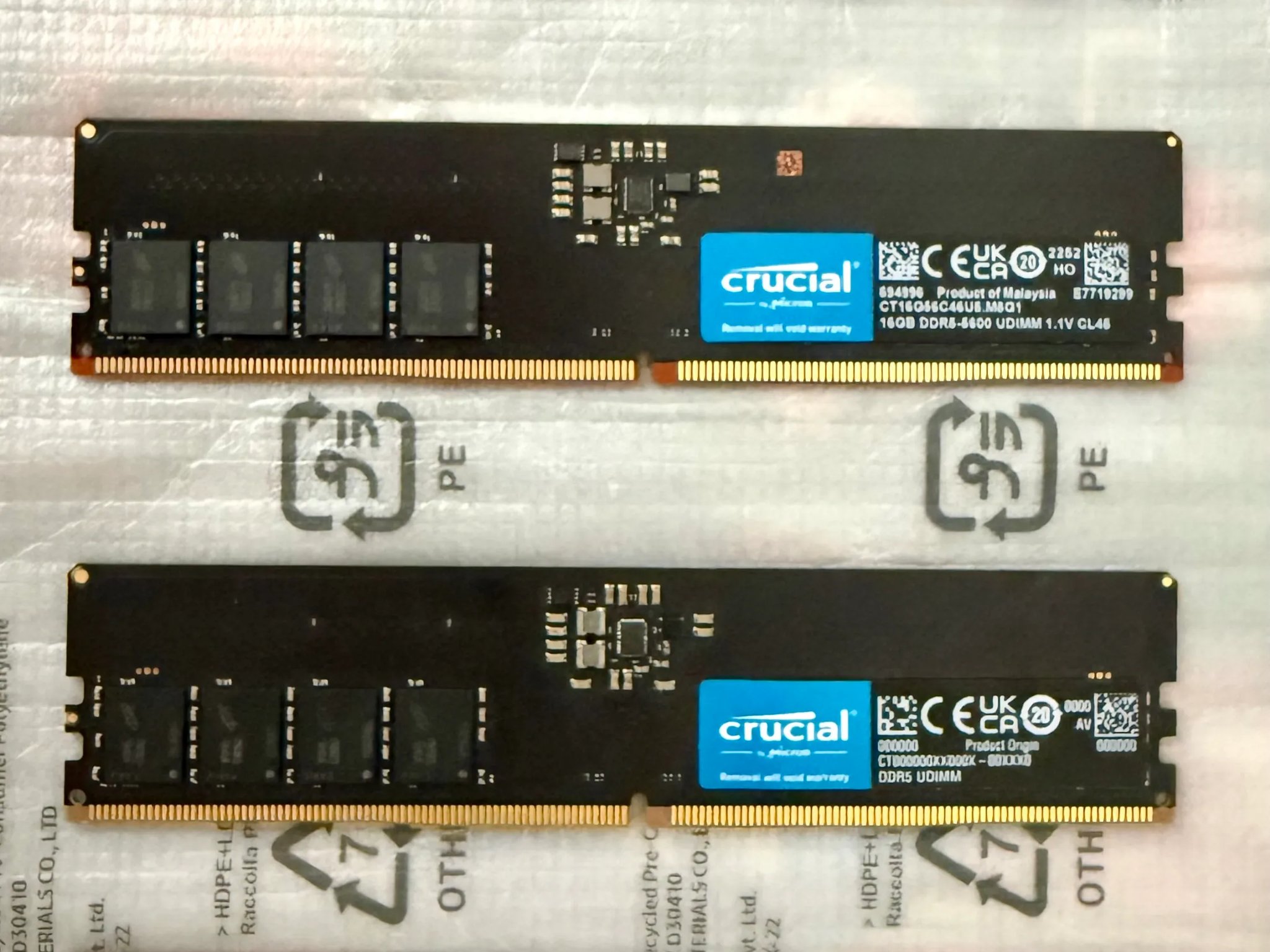 Crucial 64GB Kit (4x16GB) DDR5 RAM 5600MHz (CL46) Desktop Memory (CT2K16G56C46U5)