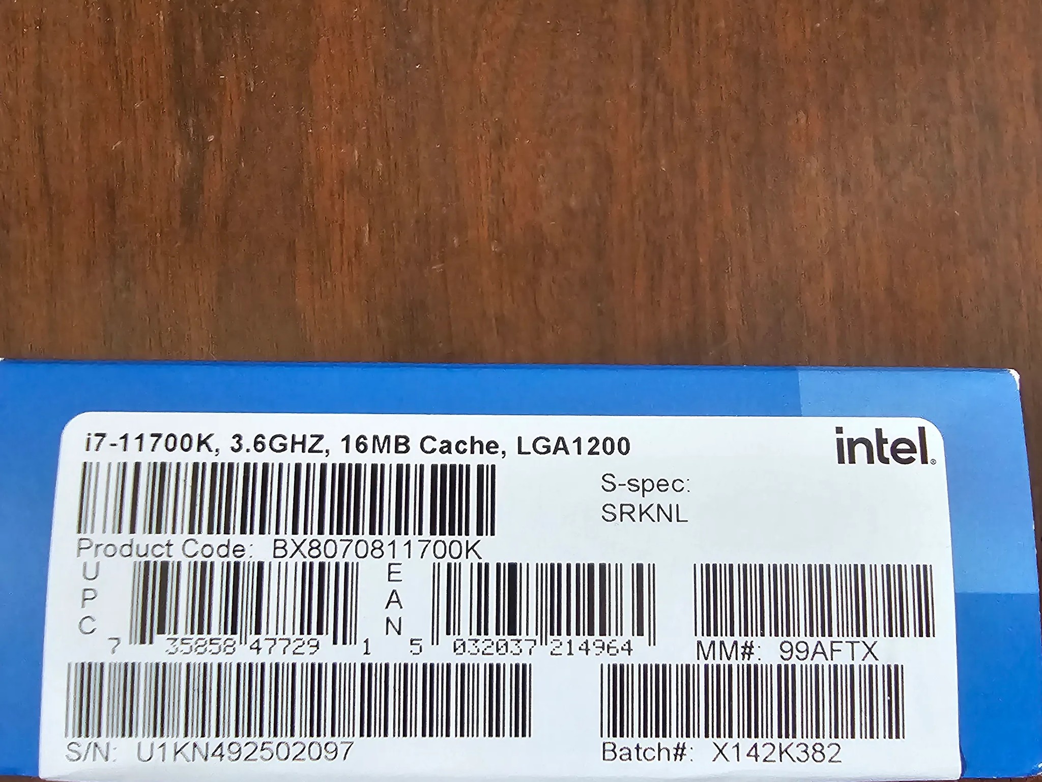 Brand new, never installed i7-11700K!