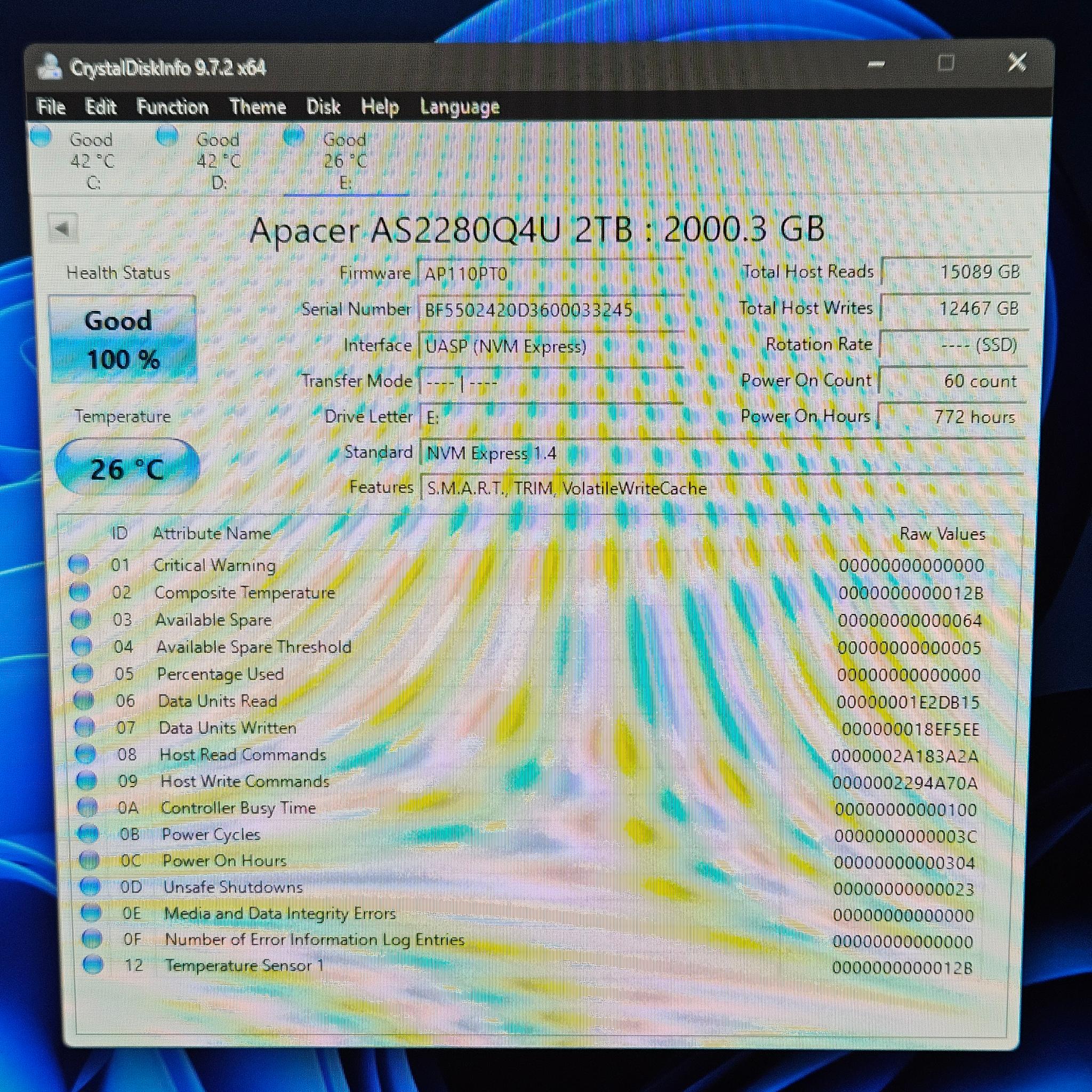 Apacer AS2280Q4U 2 TB SSD with Heatsink