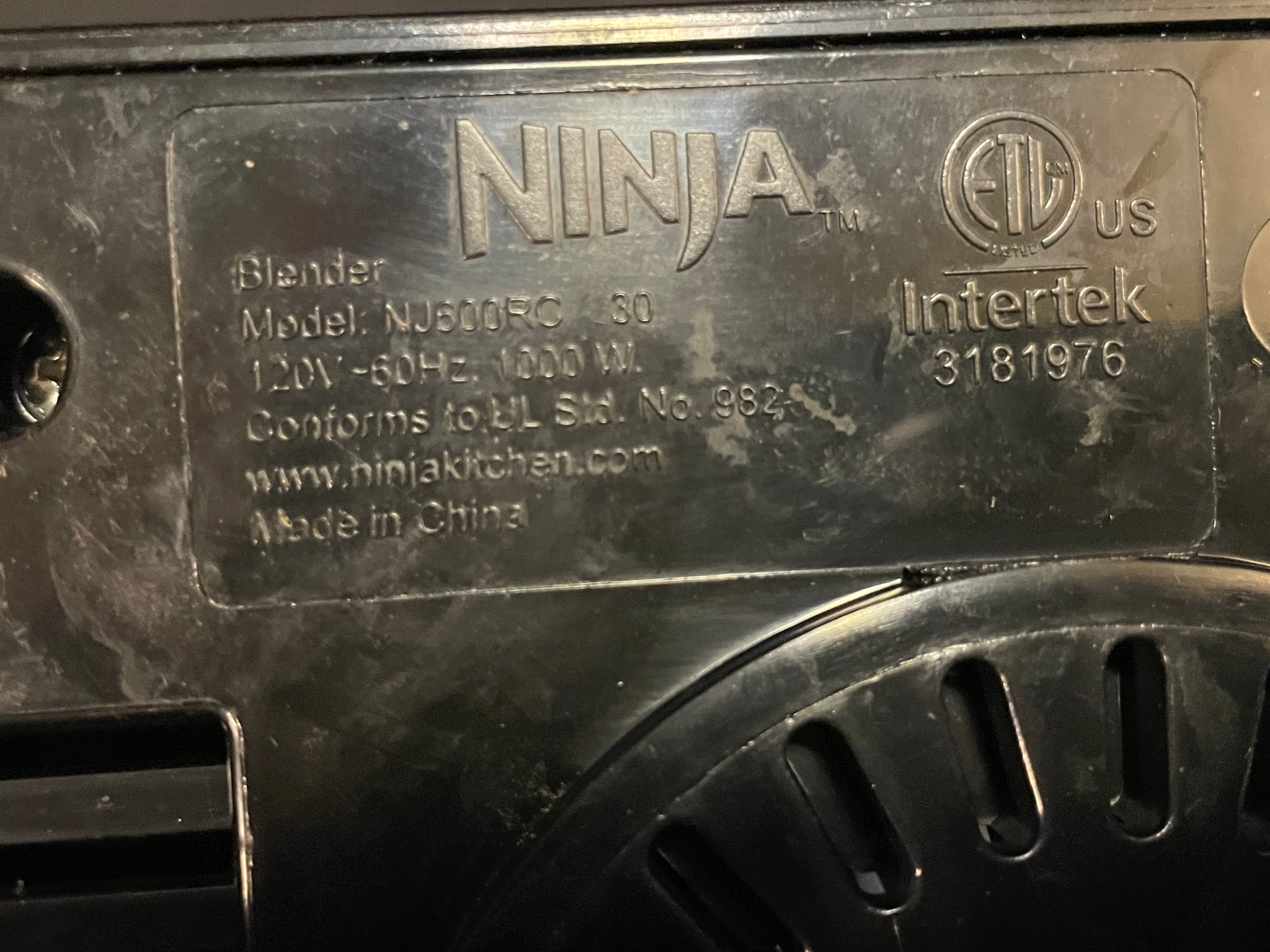 Ninja Blender Nj600rc