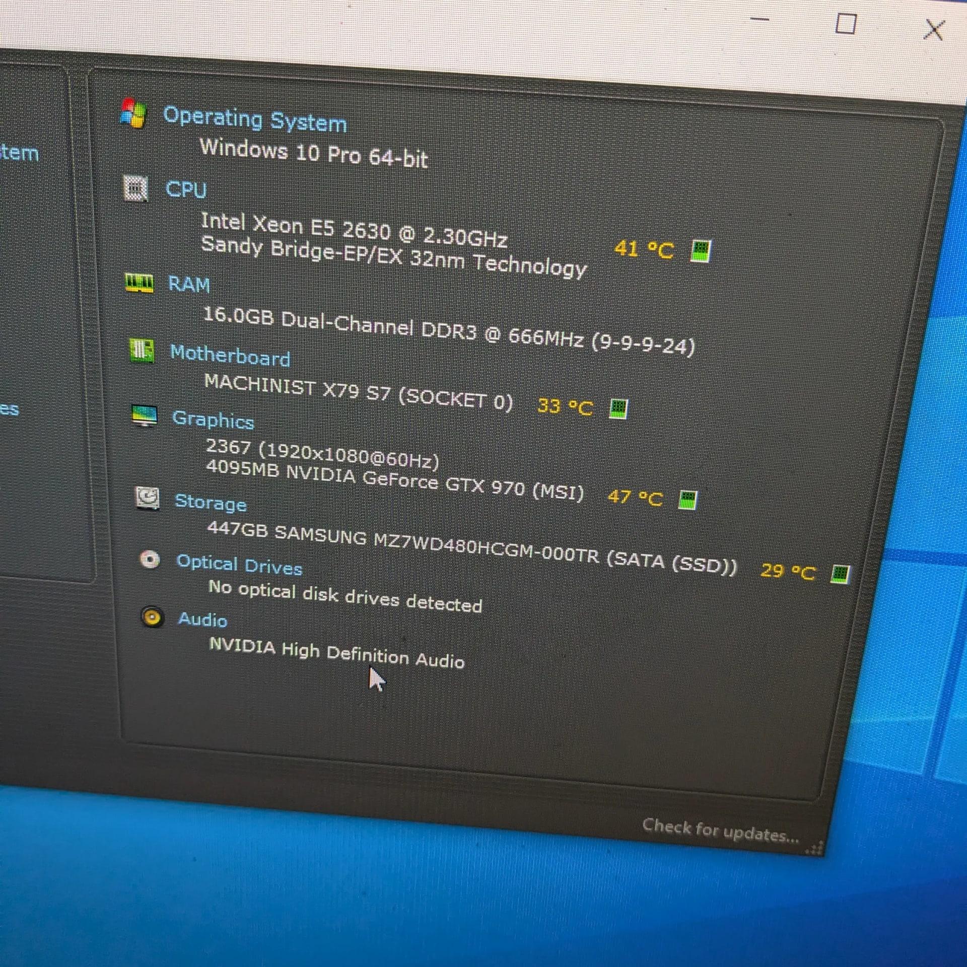 SCRATCH AND DENT Xeon 6 Core, GTX 970 4GB, 16GB RAM, 480GB SSD, WiFi, RGB (No Glass Panel!)