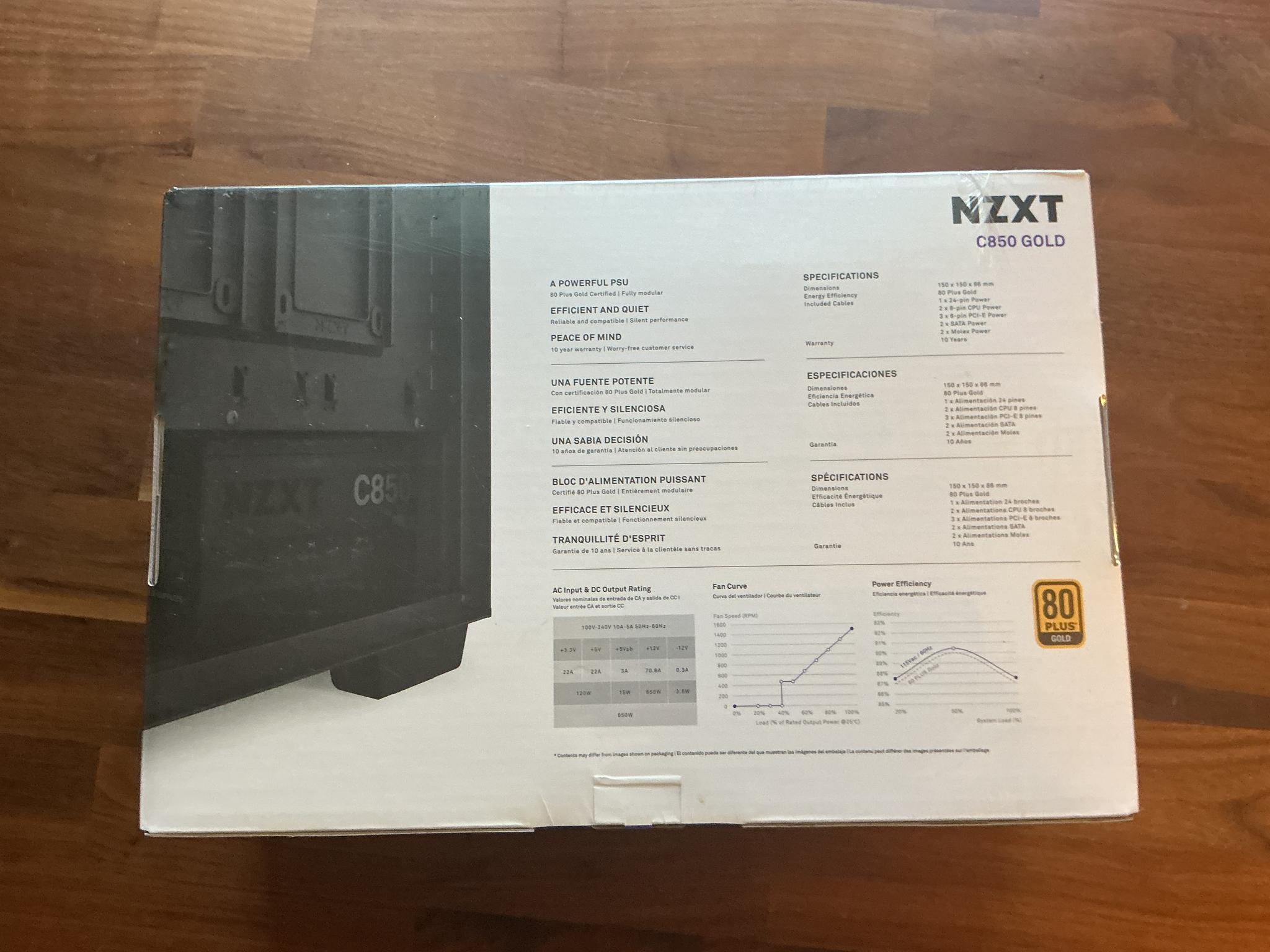 NZXT c850 fully modular PSU NEW/SEALED!