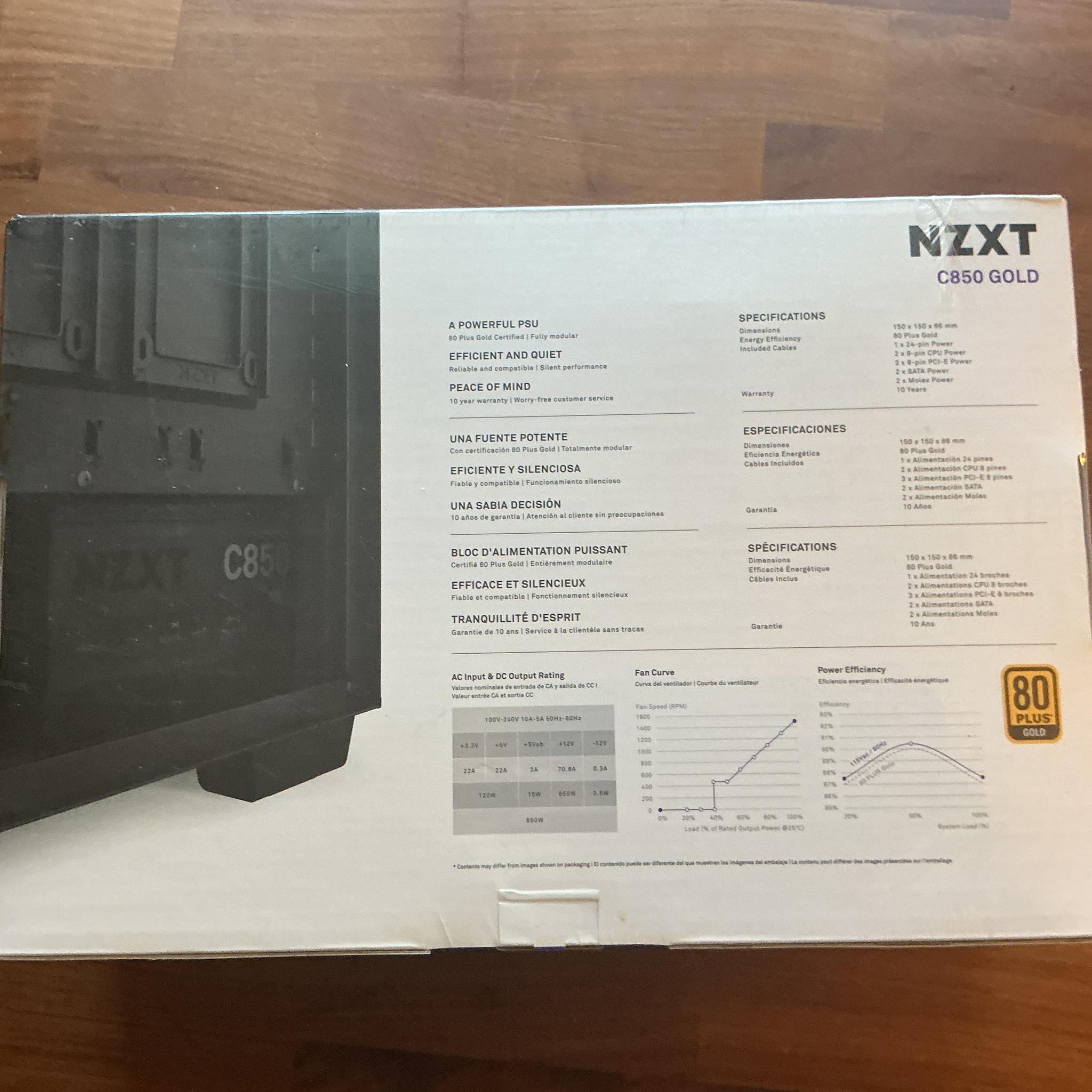 NZXT c850 fully modular PSU NEW/SEALED!