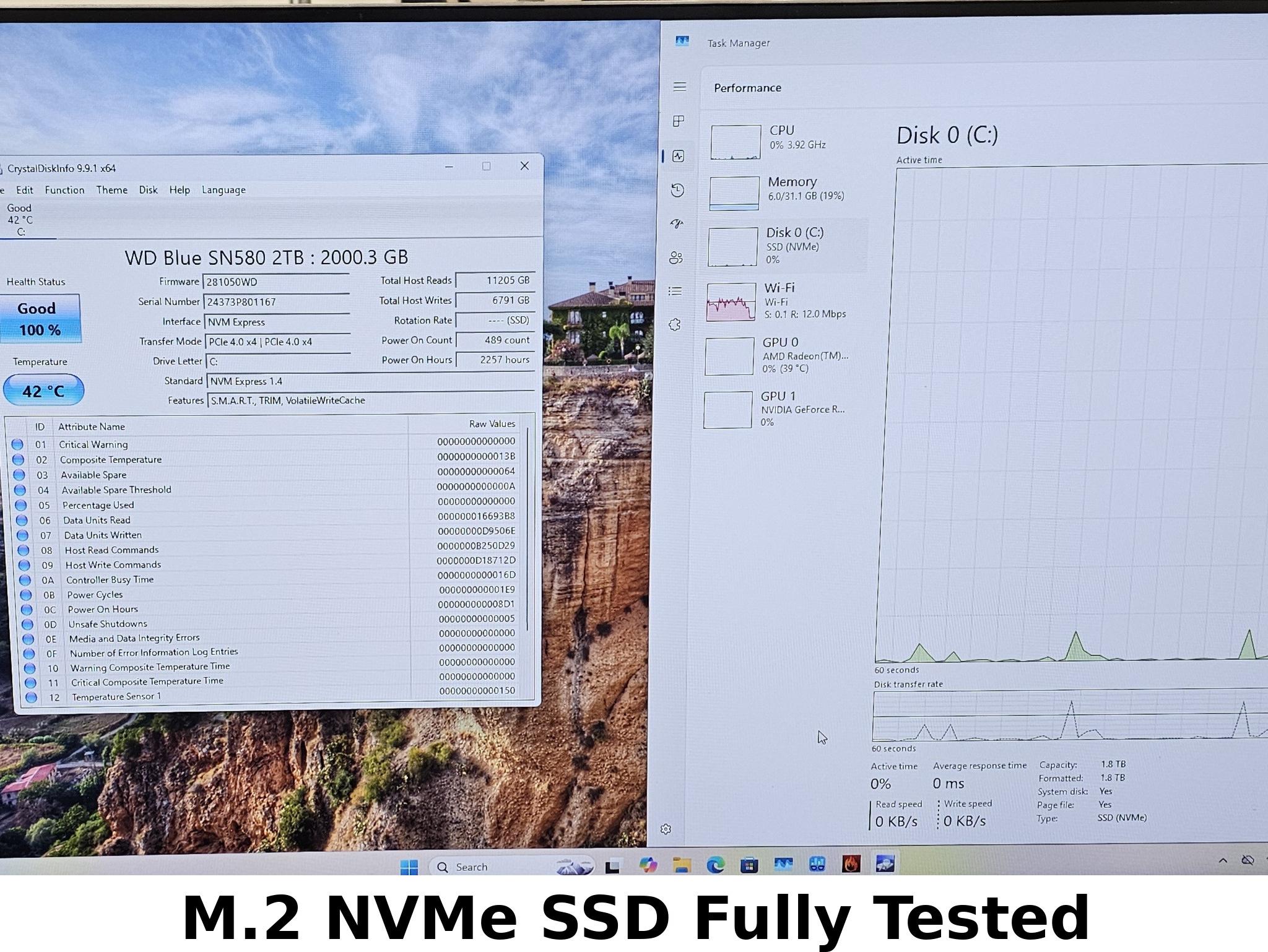 2TB NVMe M.2 SSD WD Blue SN580
