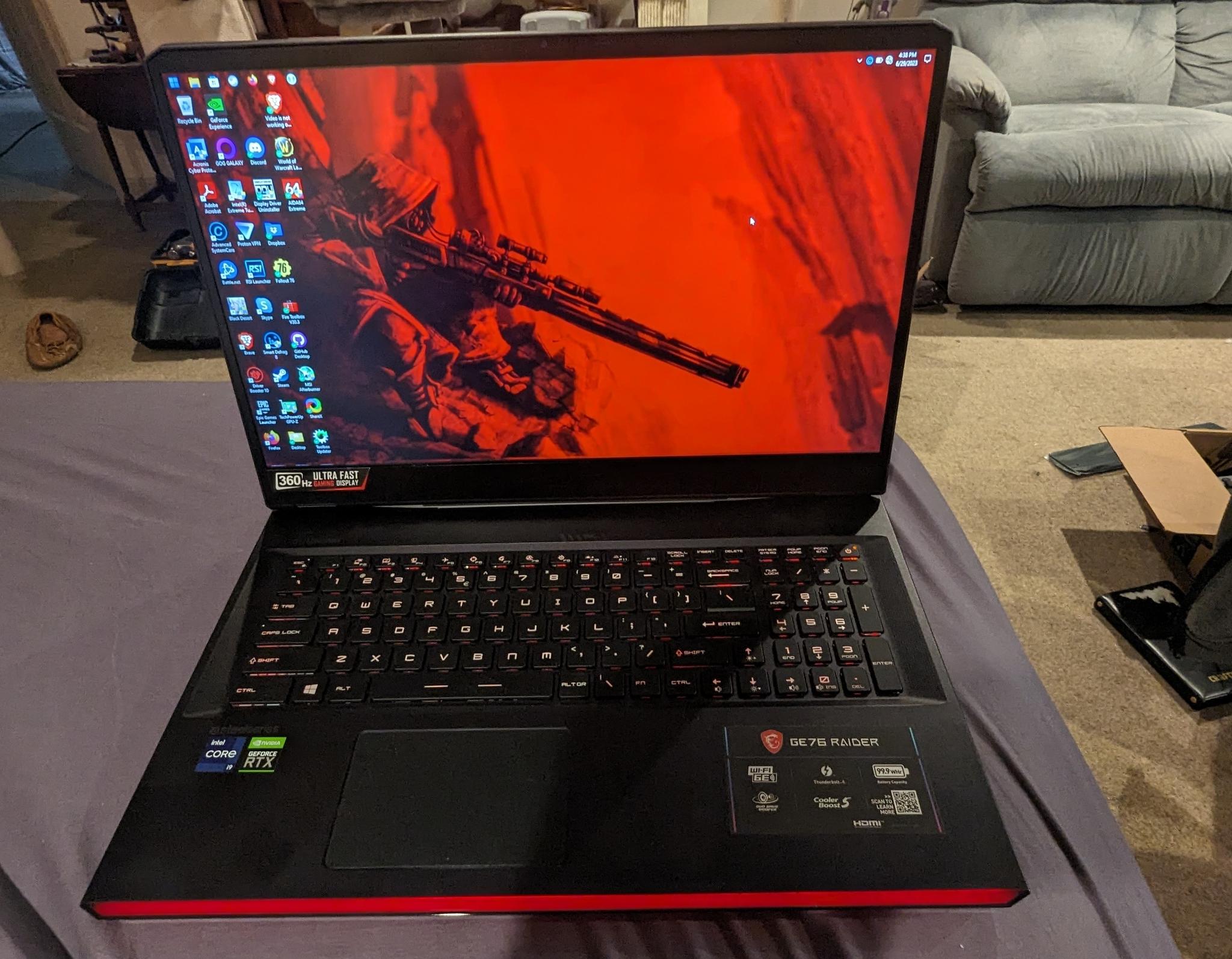 MSI Gaming Laptop GE76 Raider UH11-053 i9 11980HK Nvidia RTX 3080