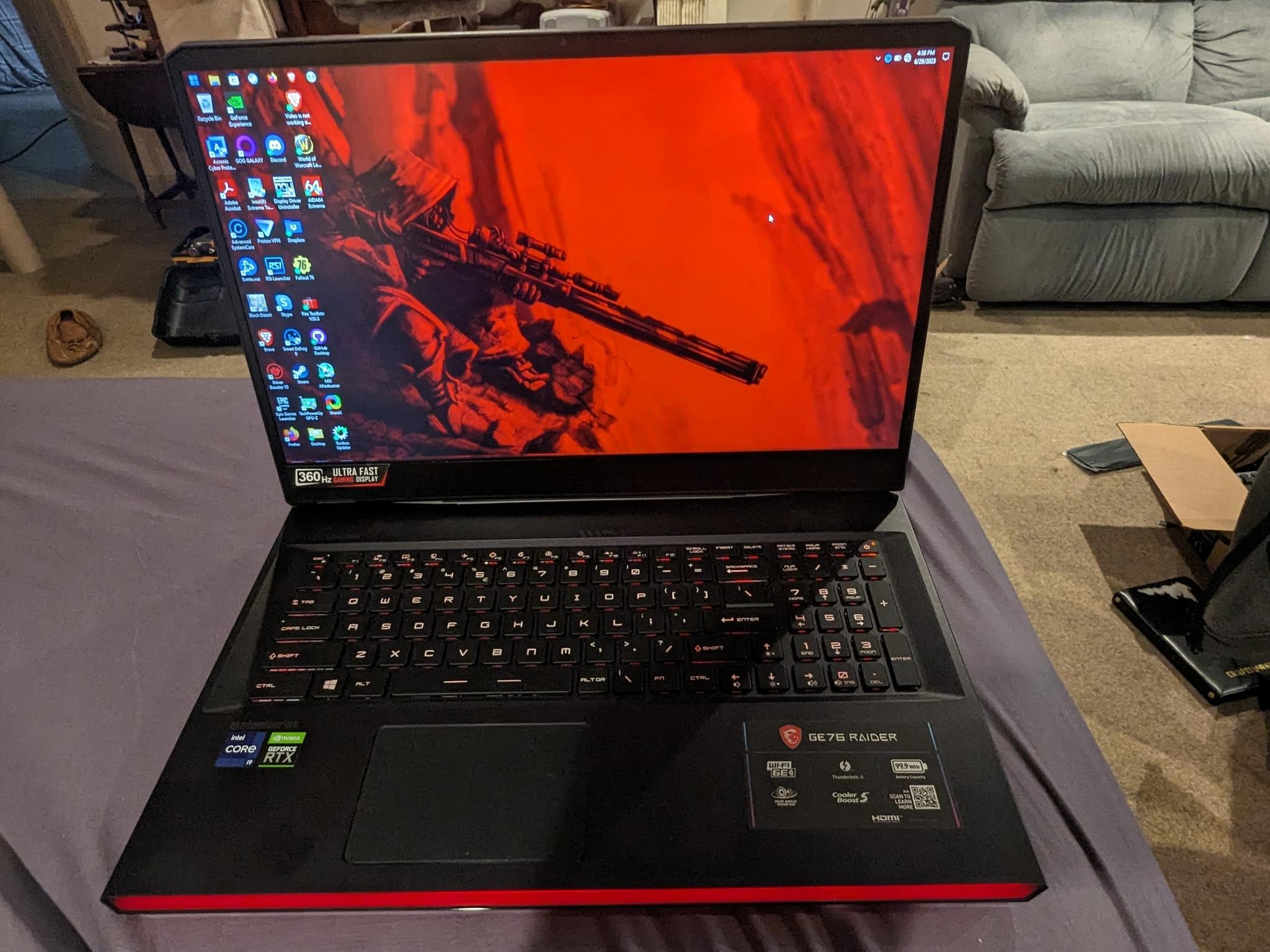 MSI Gaming Laptop GE76 Raider UH11-053 i9 11980HK Nvidia RTX 3080